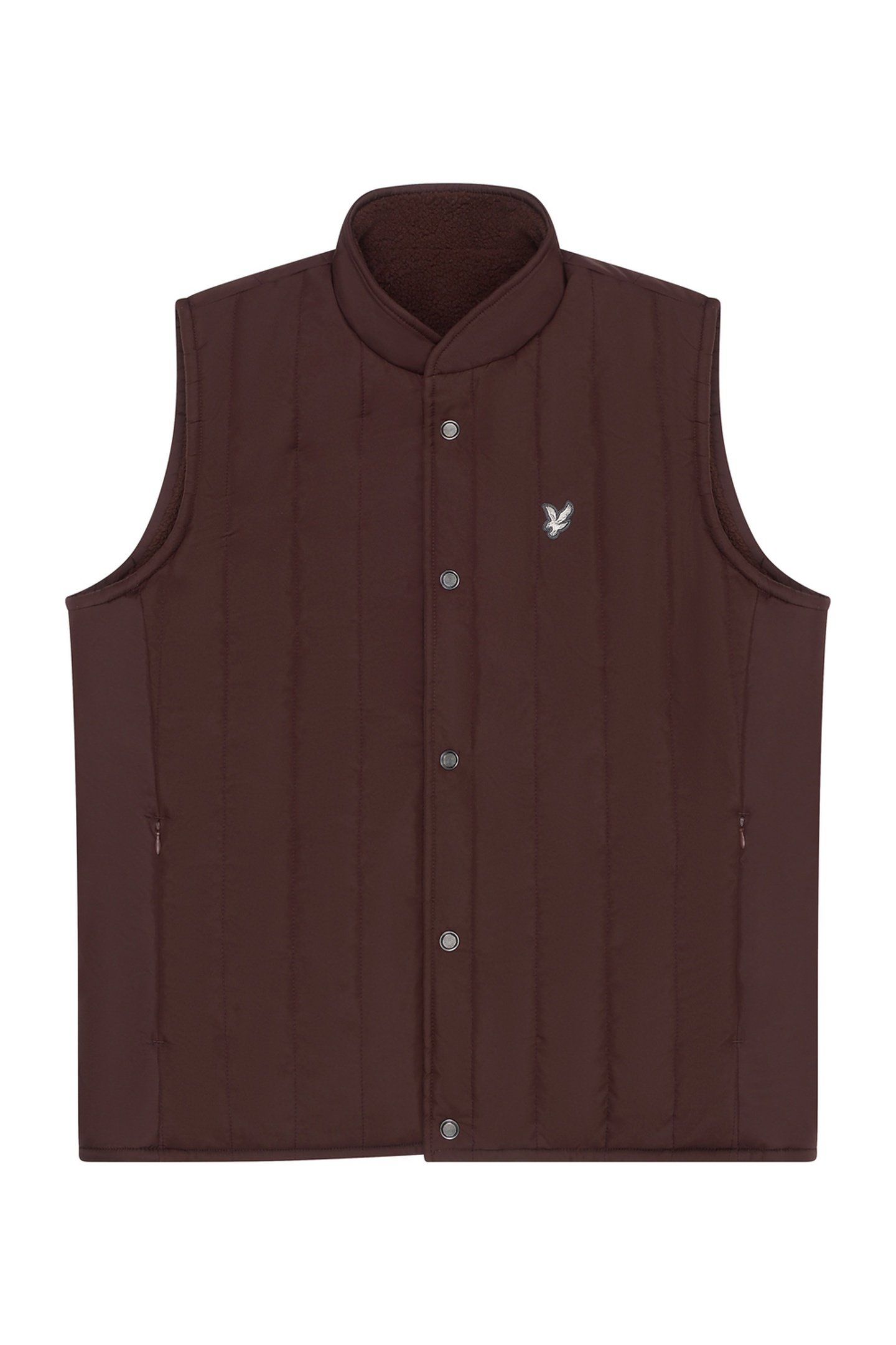 REVERSIBLE QUILTED GILET RUBBER RED 4