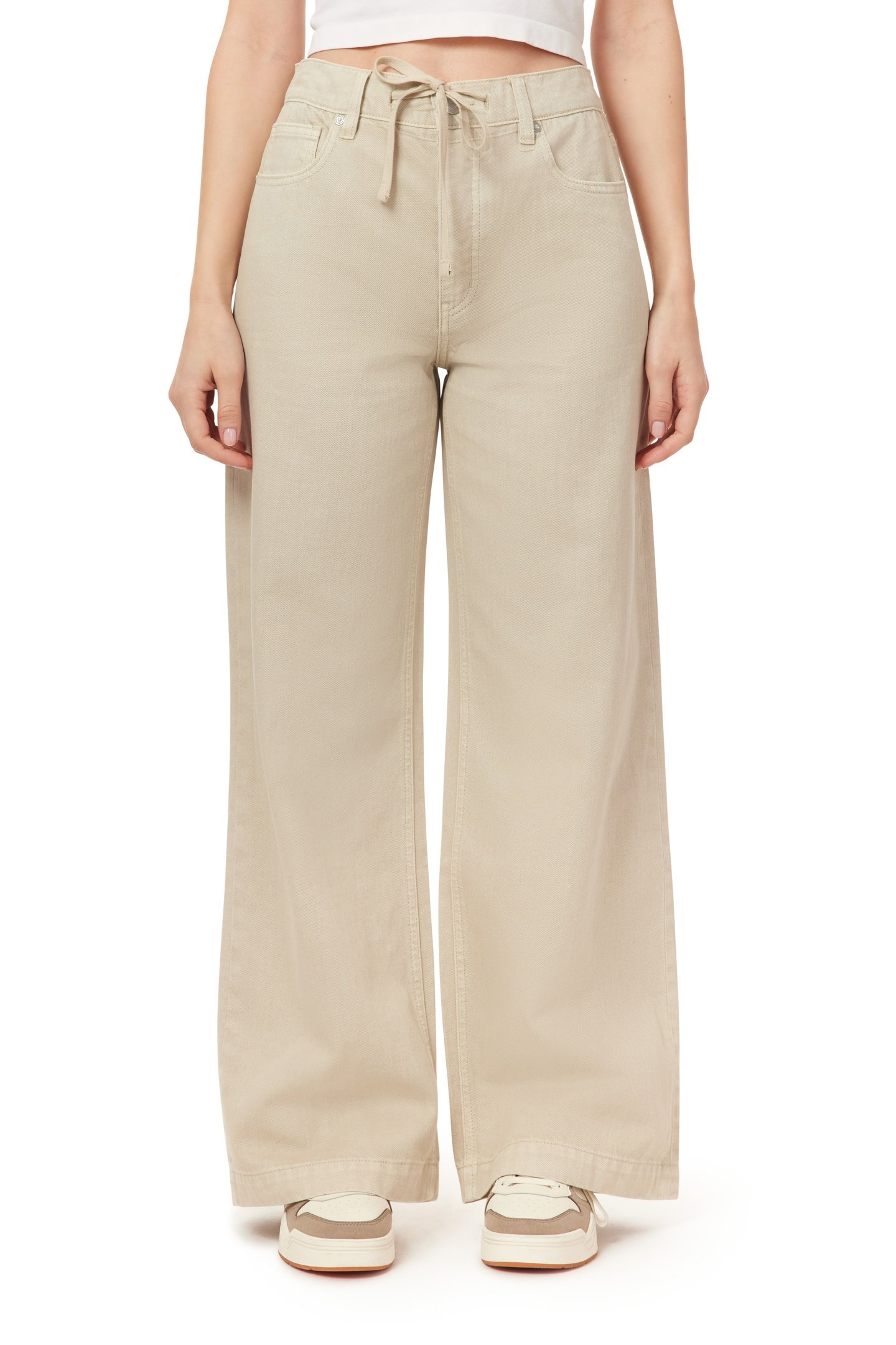 DRAWSTRING WIDE LEG OYSTER GRAY 3