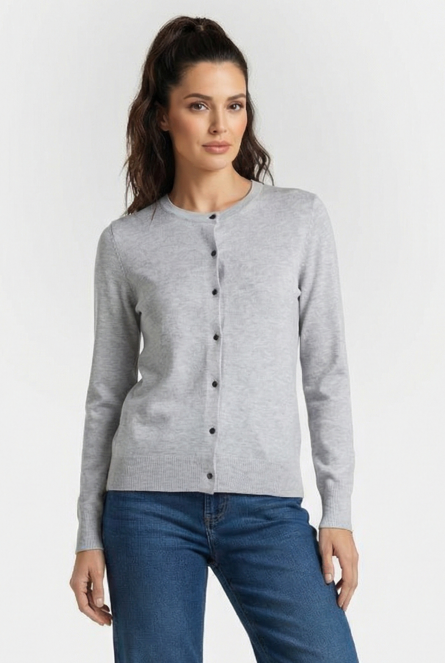 S.OLIVER CARDIGAN LIGHT GREY 1