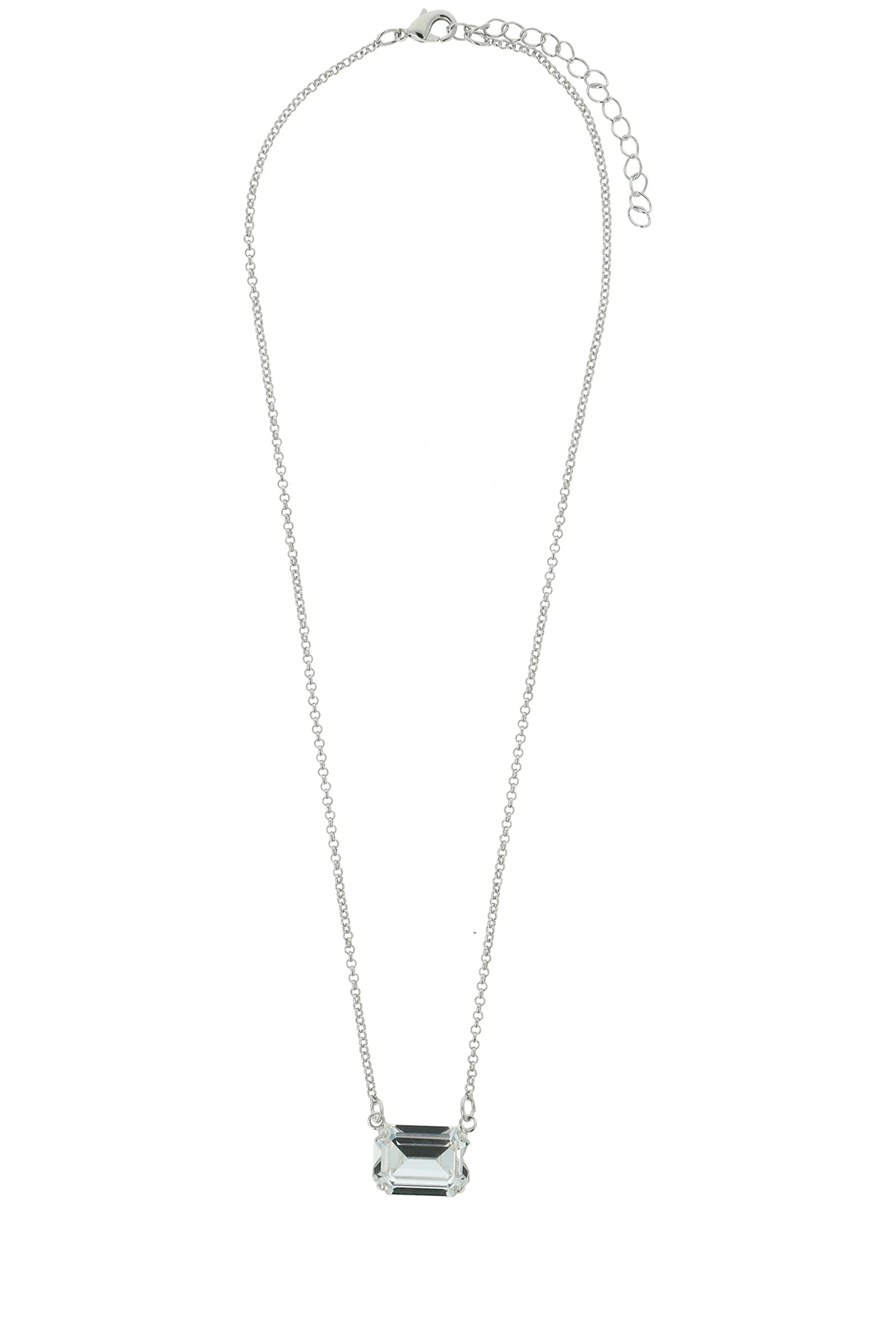 LADY DI NECKLACE RHODIUM CRYSTAL 1
