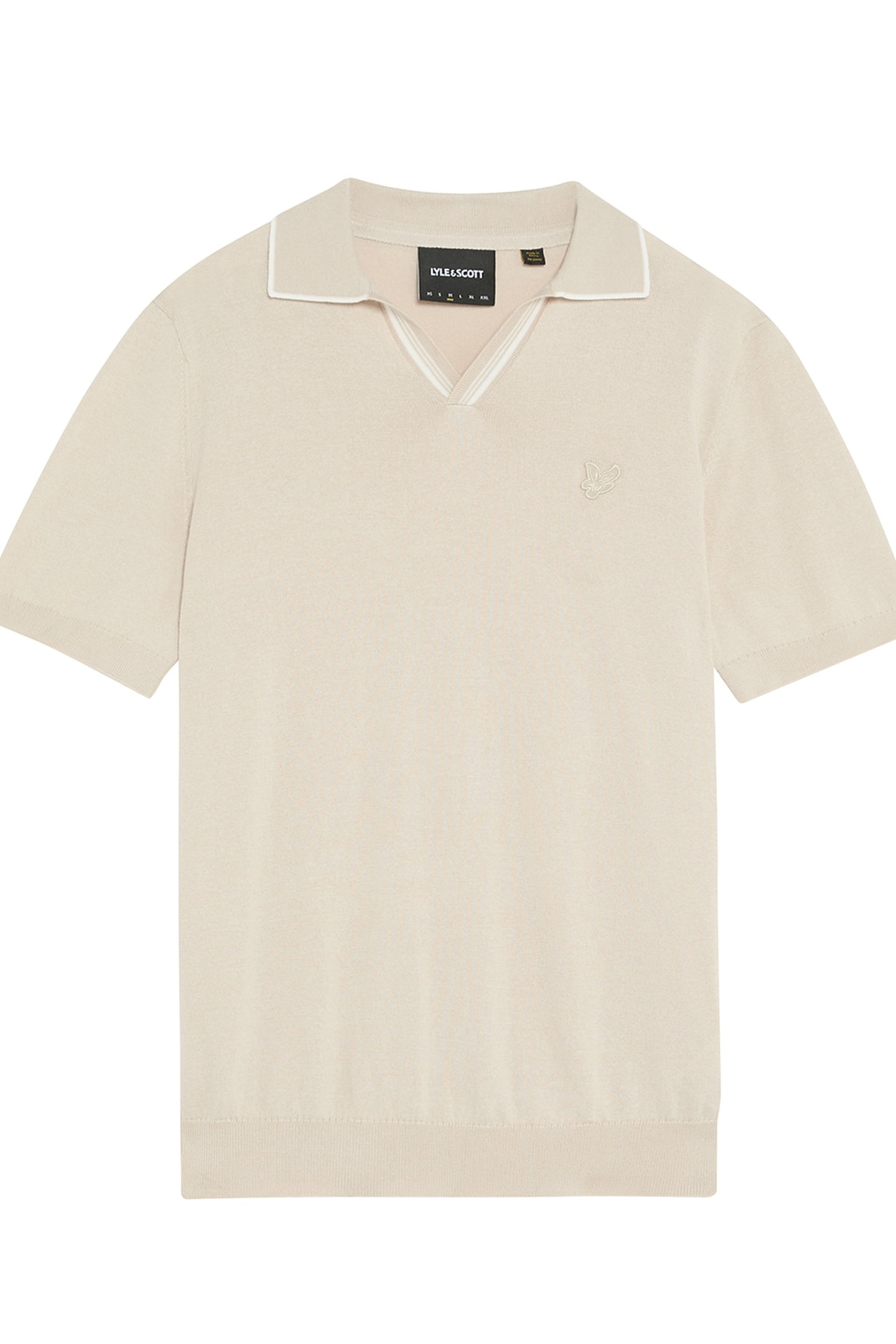 TIPPED KNITTED OPEN COLLAR POLO COVE 4