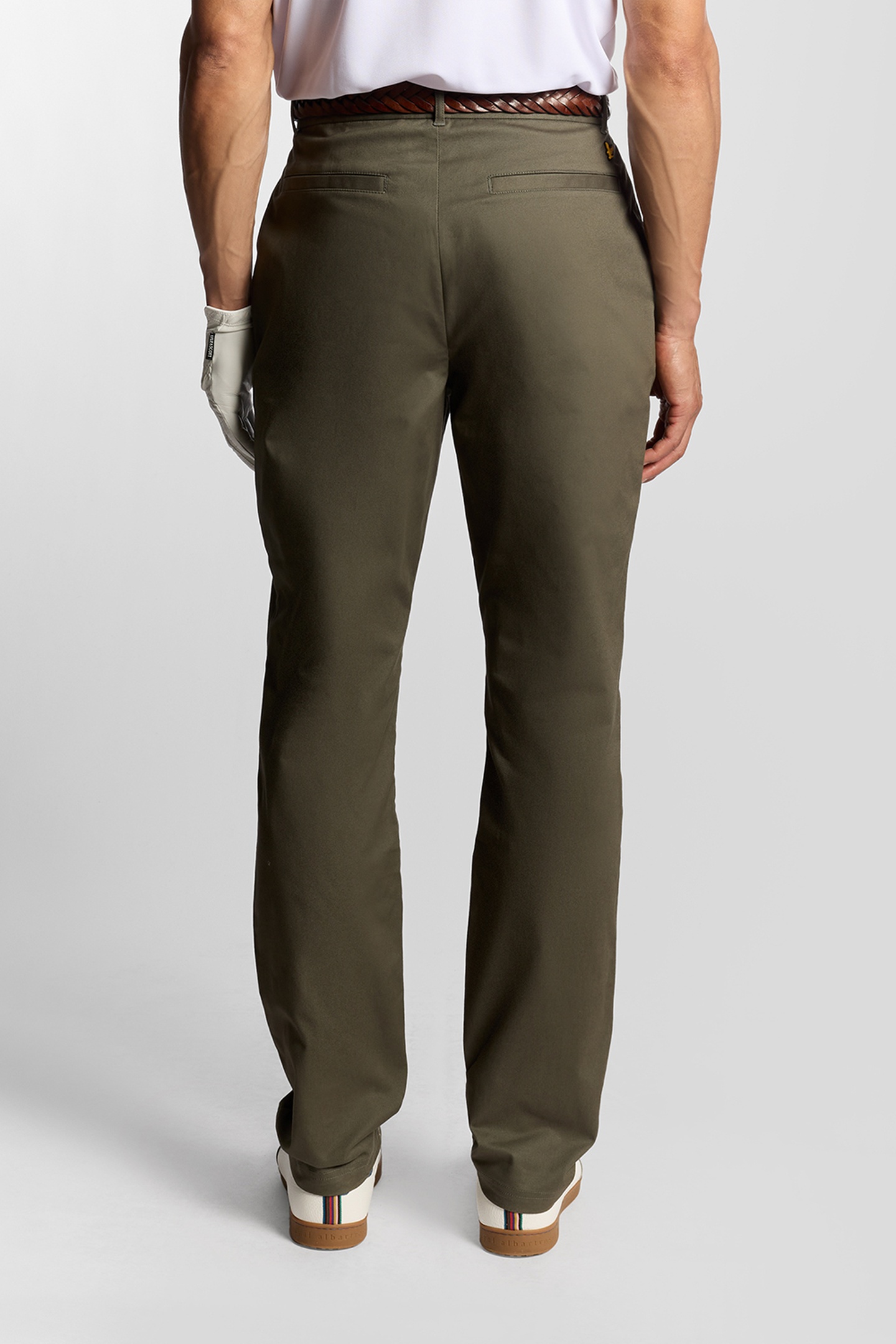 COURSE STRETCH CHINO TROUSERS CACTUS GREEN 3