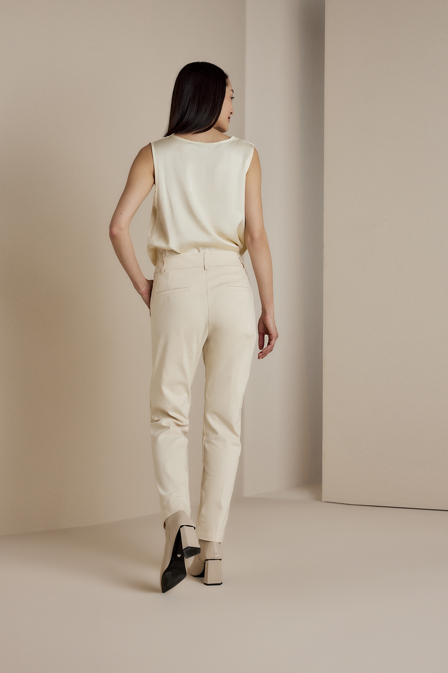 TROUSERS CLASSIC STRETCH (4S100) IVORY 2