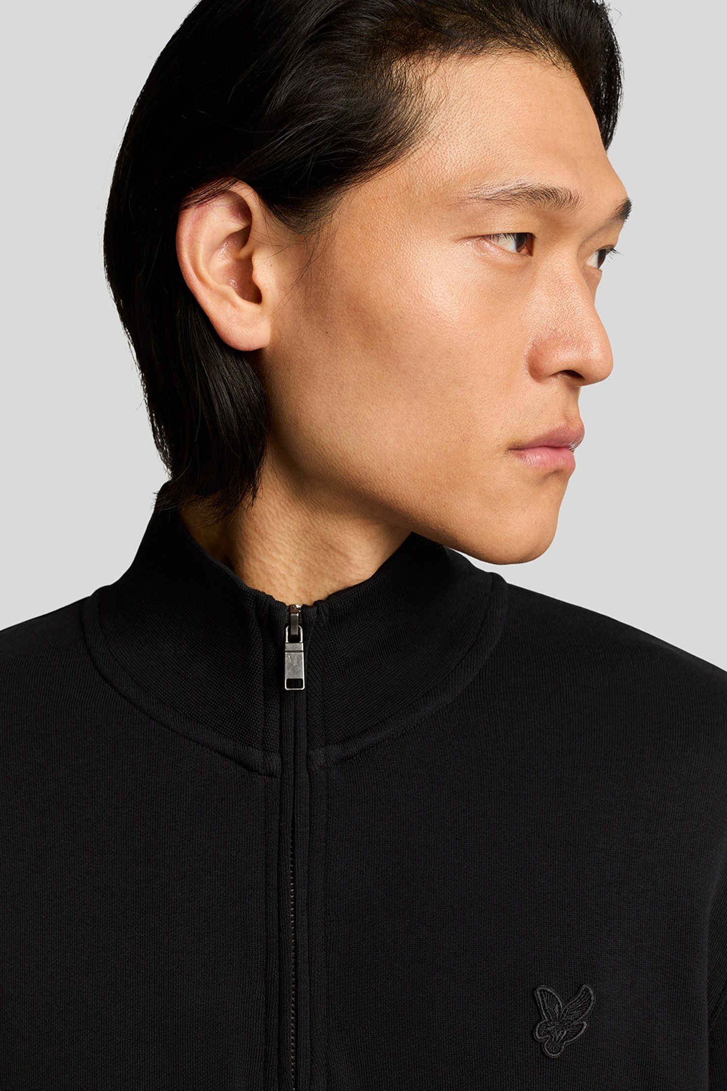 TAILORED ZIP THROUGH OVERSHIRT JET BLACK 5