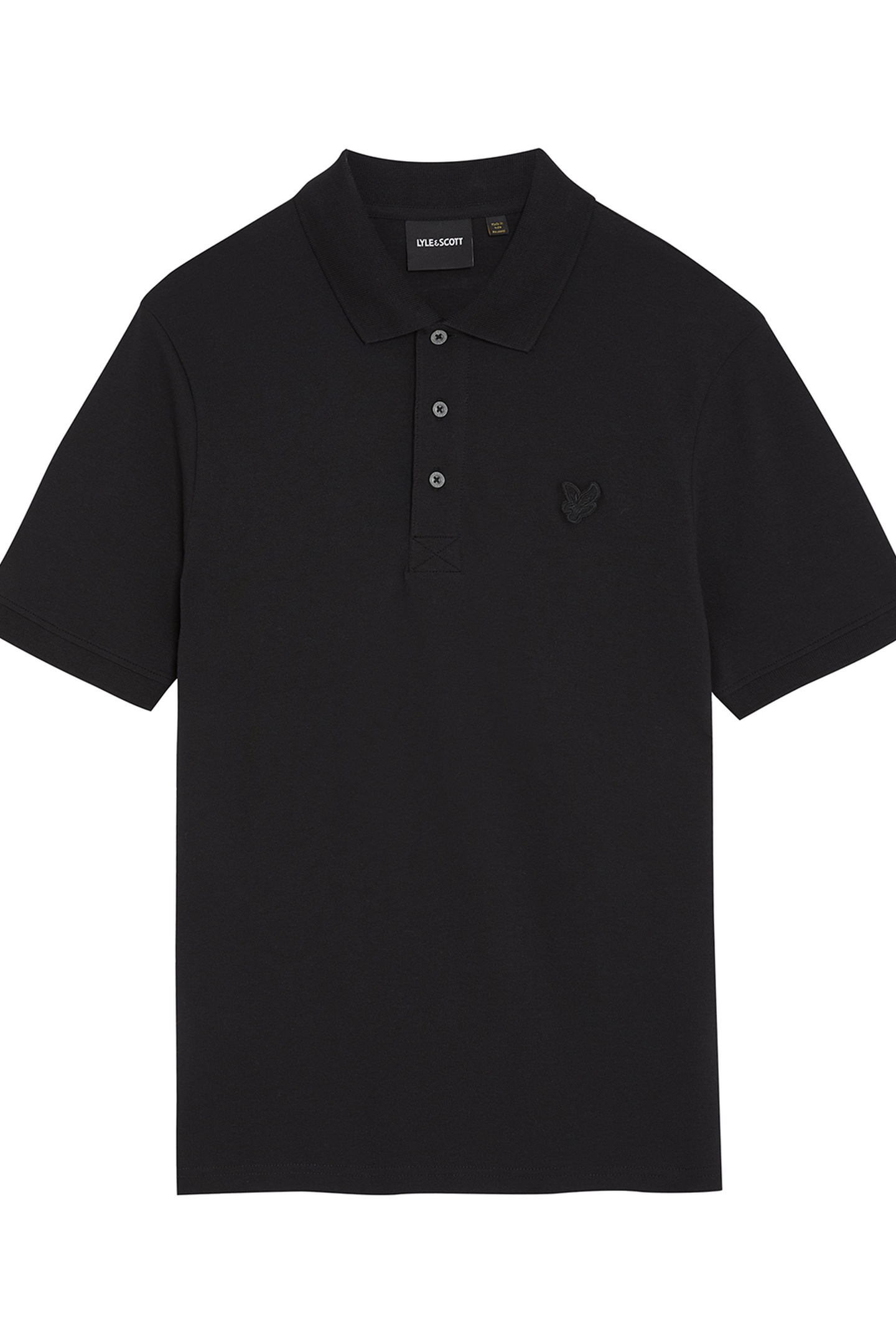 TONAL EAGLE POLO SHIRT JET BLACK 4