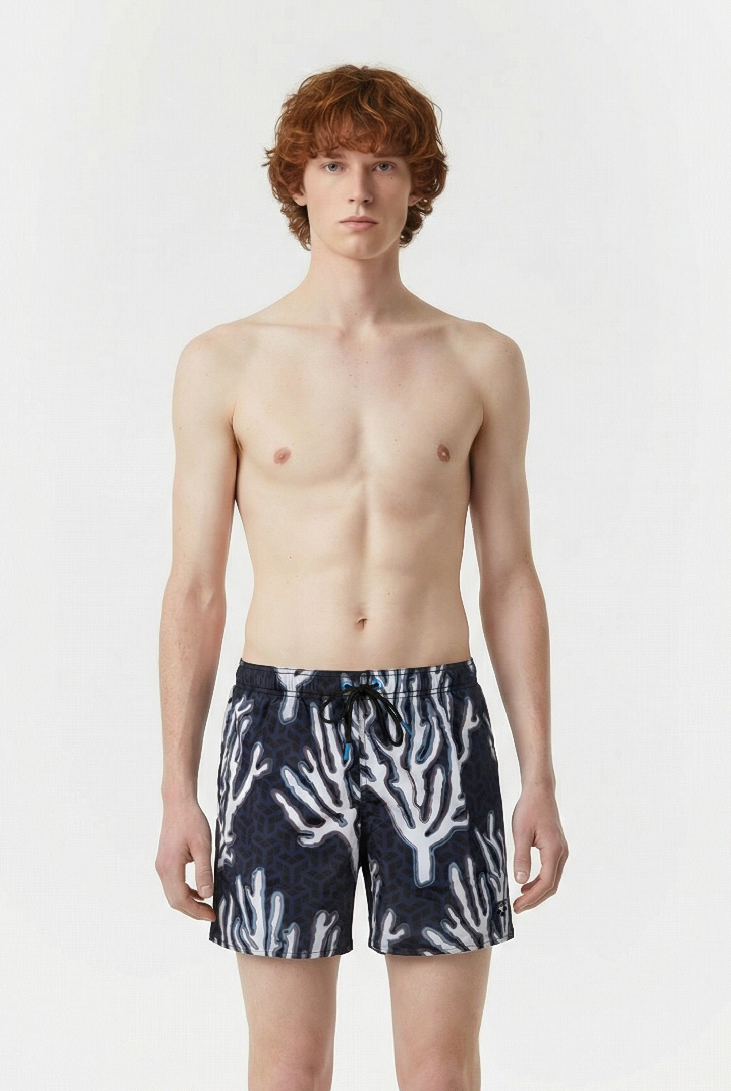 MEN'S BEACH BOXER PLACED DEEP SEA -ASPHALT 1