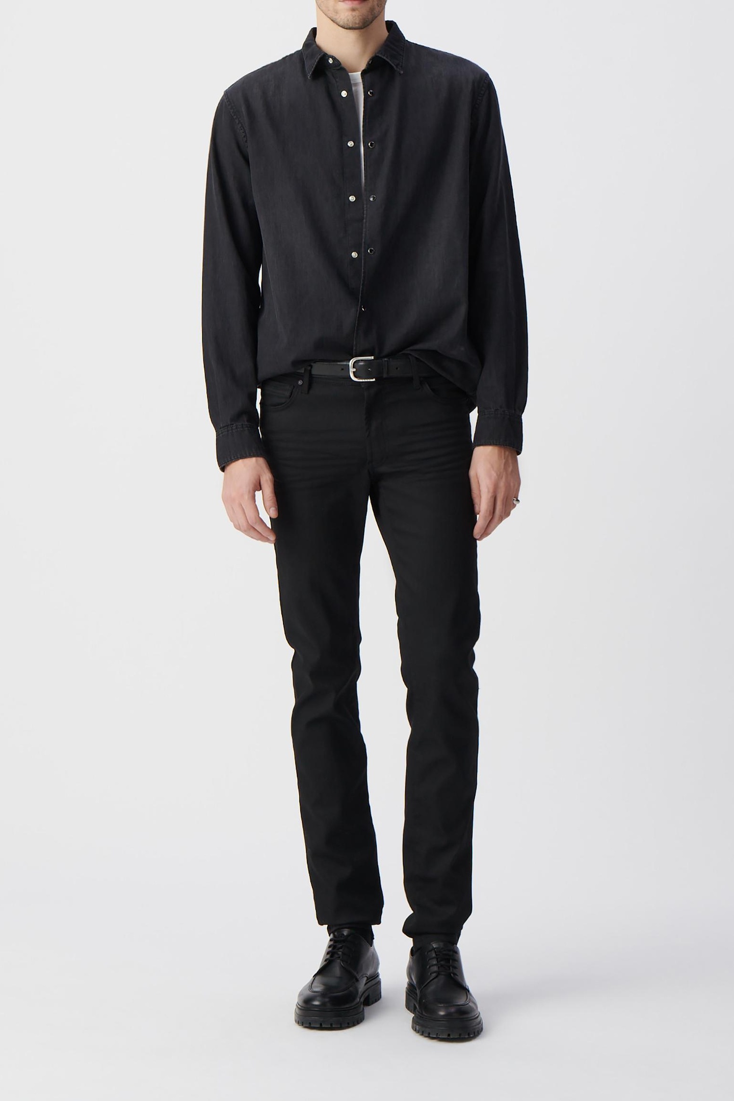 UPCYCLED BLACK DENIM WATERLESS REGULAR SHIRT 1