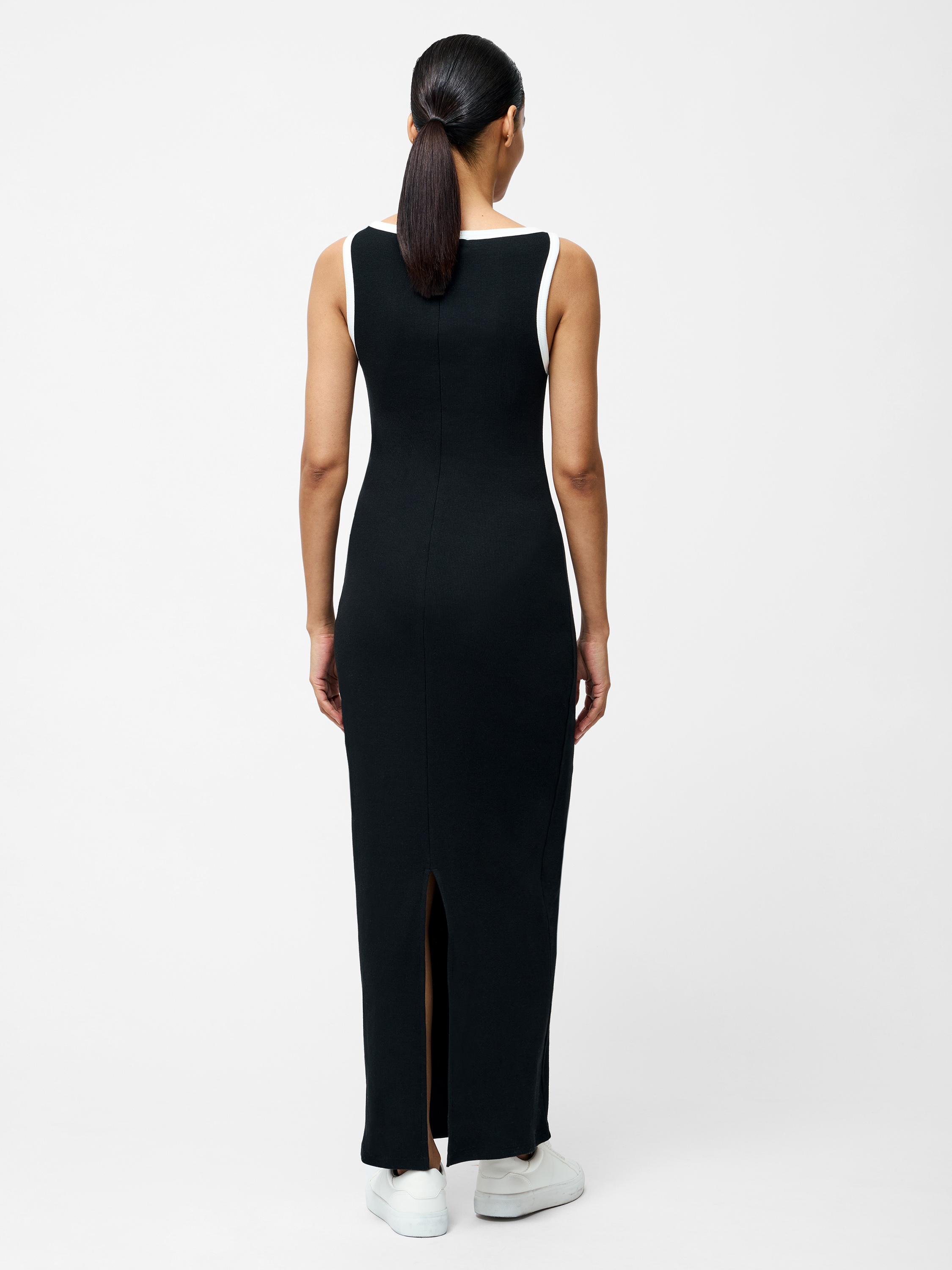 RASIA RIB BINDING BOAT NCK DRE BLACK/WHITE 2