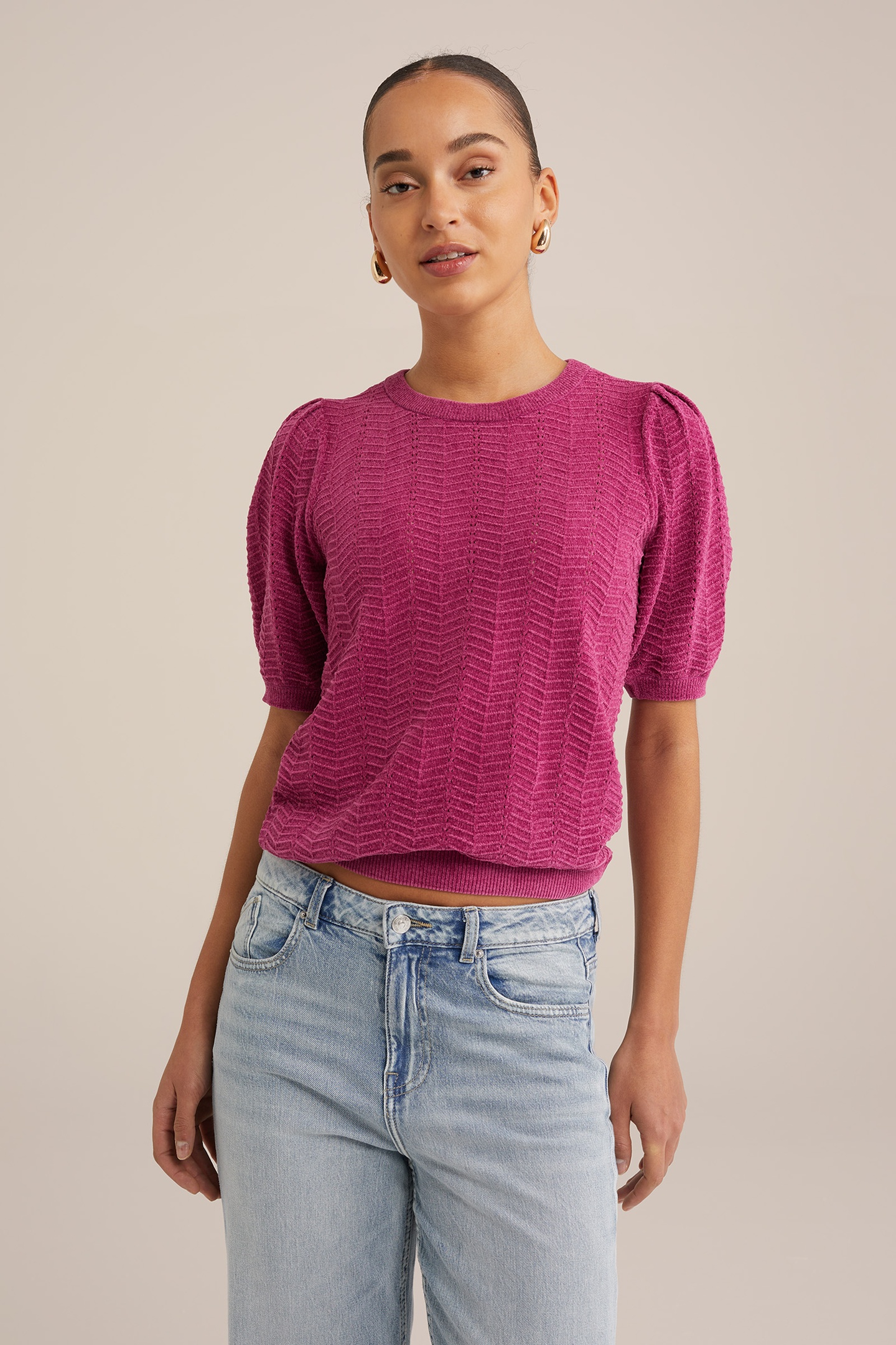 KNITTED PULLOVER PURPLE 1
