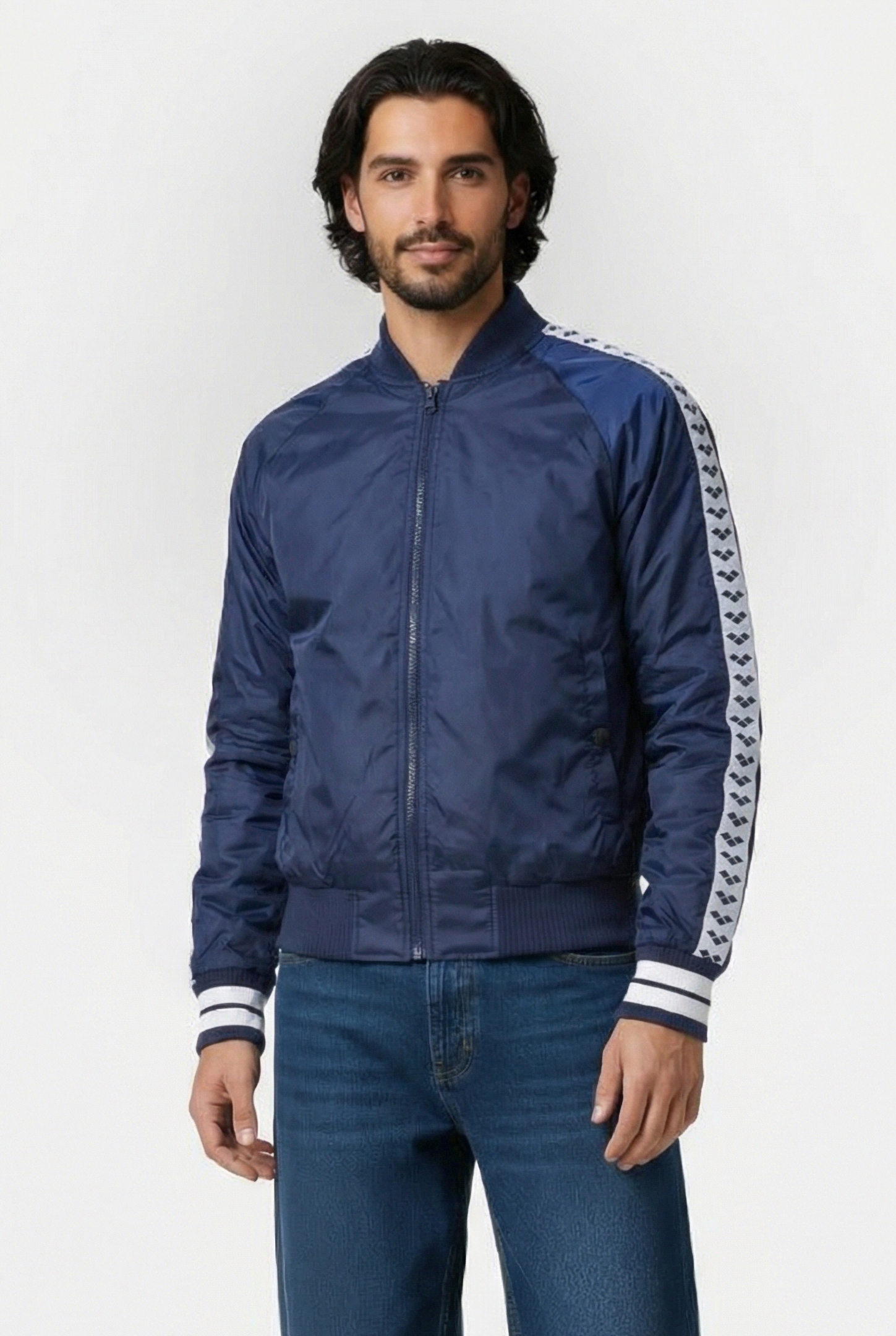 UNISEX BOMBER TEAM DIAMONDS WHITE RED NAVY 2