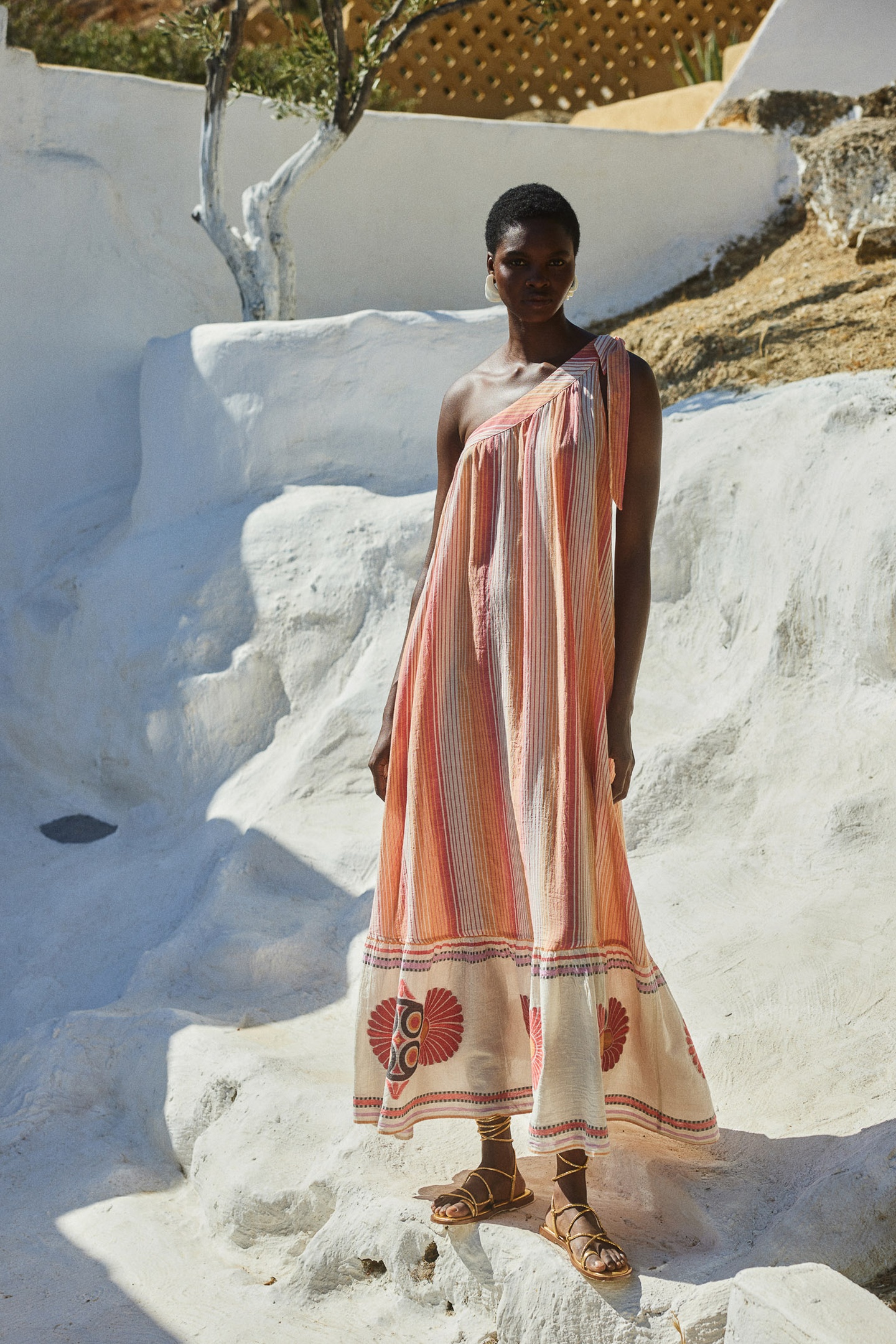 DELPHI LONG DRESS JACQUARD RED ORANGE 4