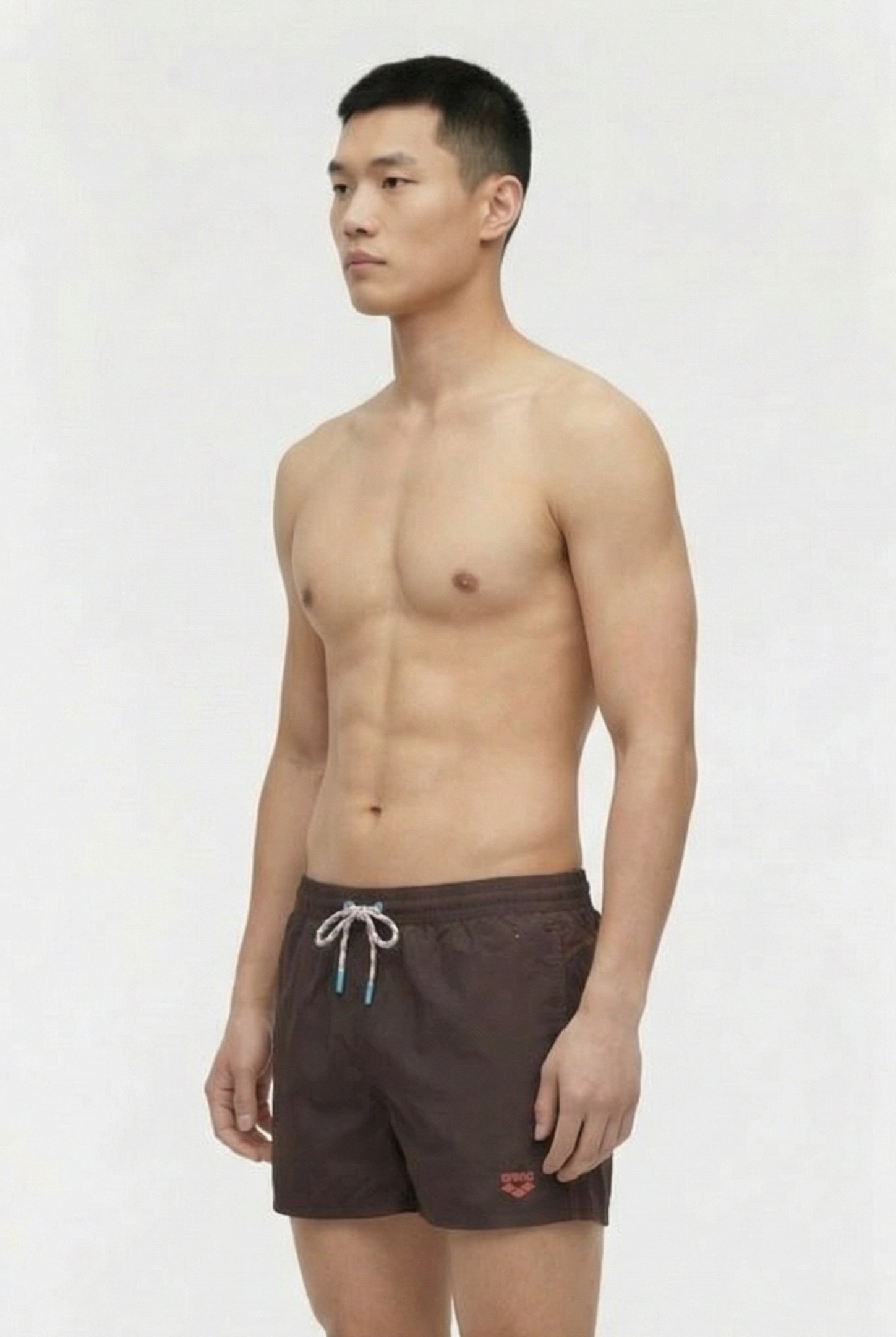 MEN'S ARENA PRO_FILE BEACH SHORT LOGO SEPIA-CALYPSO CORAL 3