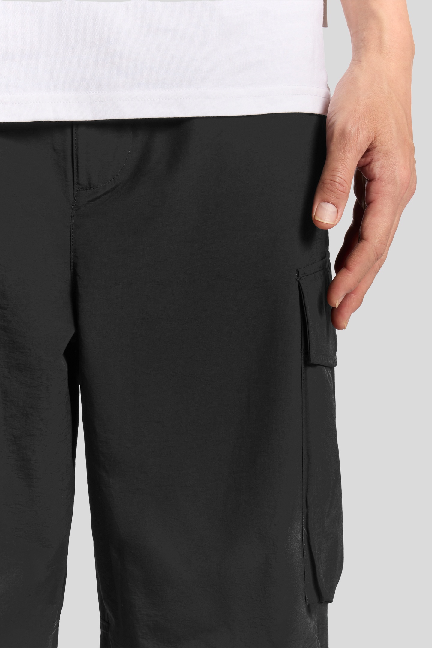 BELLOWED POCKET CARGO PANT JET BLACK 10