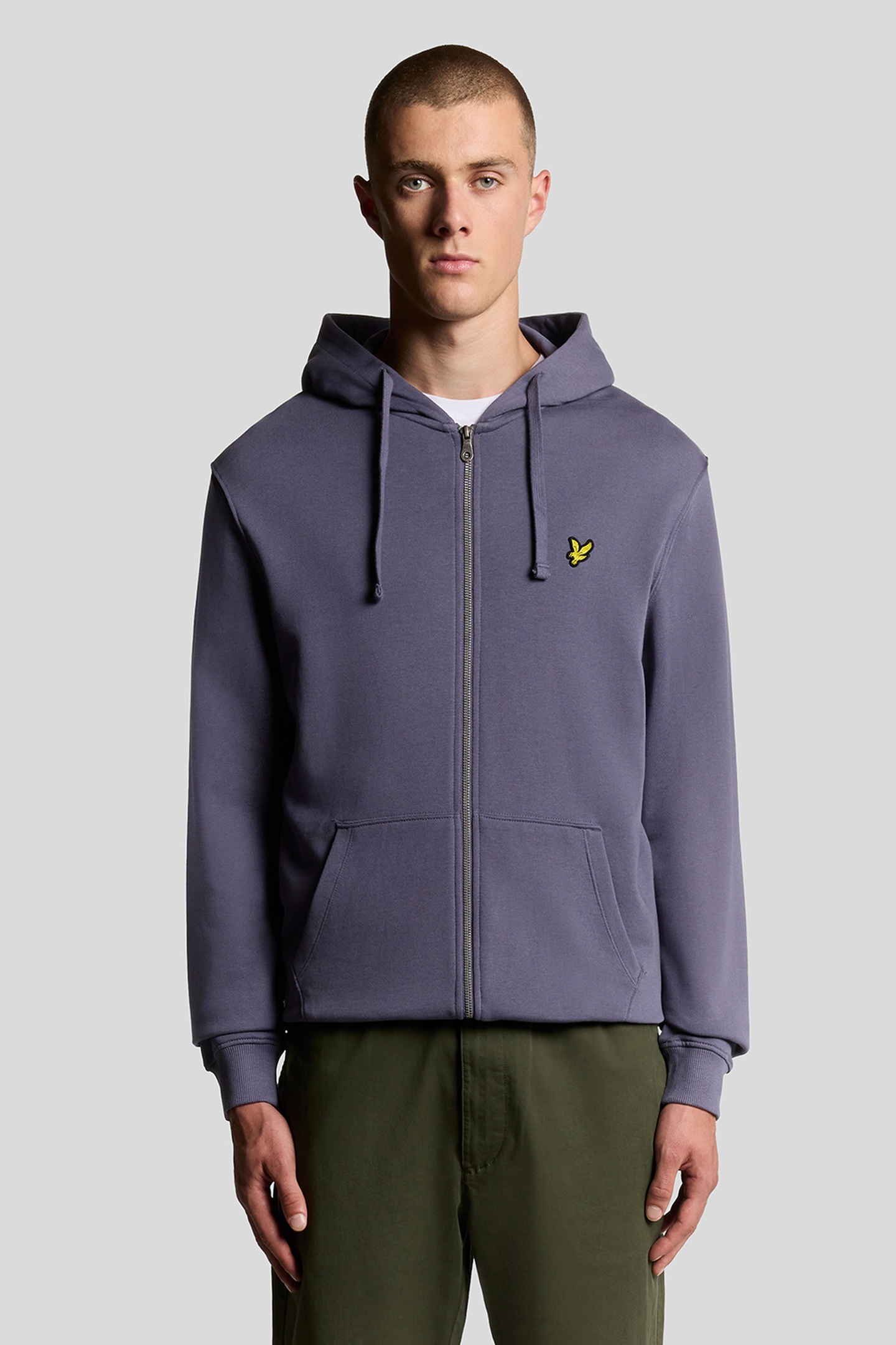 ZIP THROUGH HOODIE GRAYSTONE 1