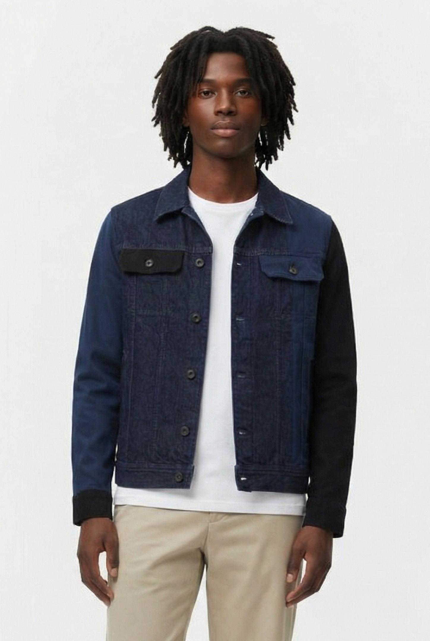 PATCHWORK DENIM JACKET BLUE 1