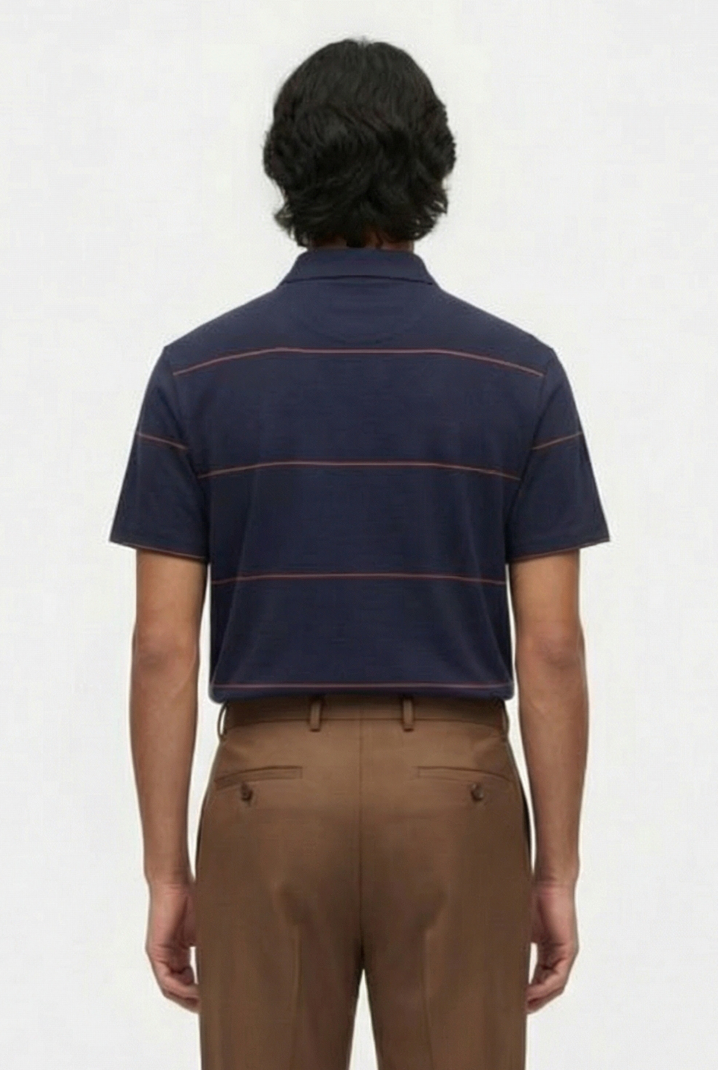 SS CROSS GRAIN STRIP RELAXED FIT POLO DARK SAPPHIRE 2