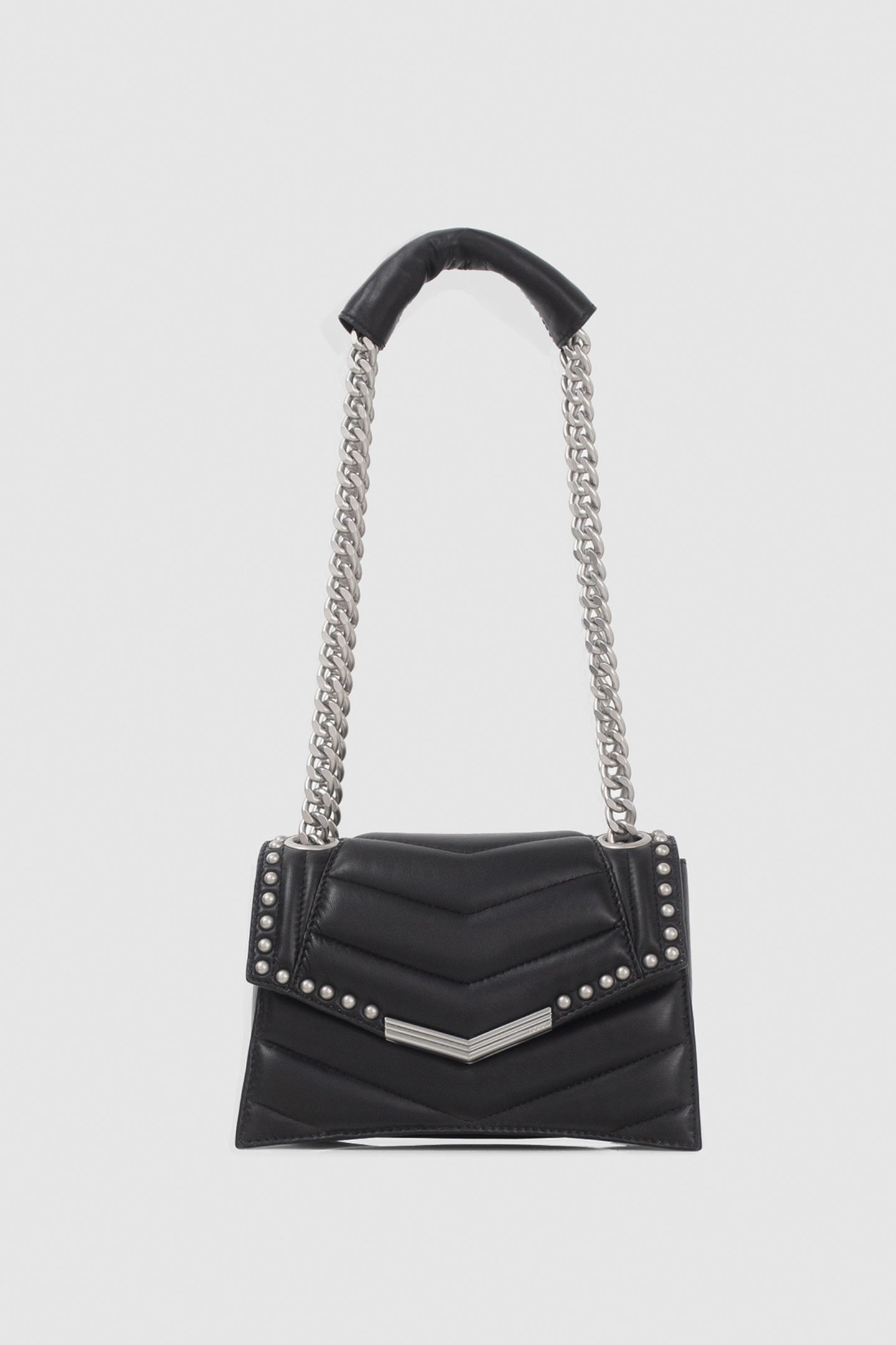 BLACK STUDDED LEATHER THE 1 ROCK BAG SIZE S 1