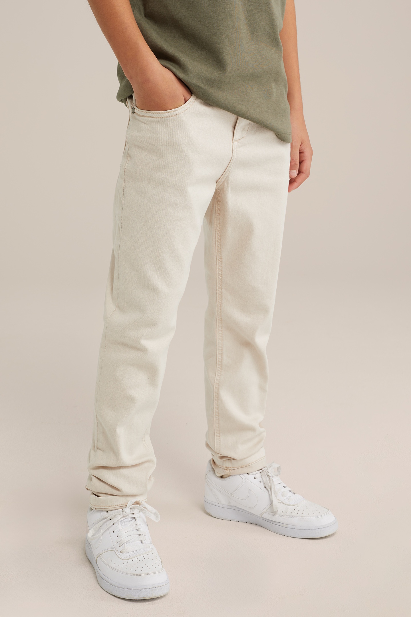 5-POCKET MID WAIST BEIGE 9