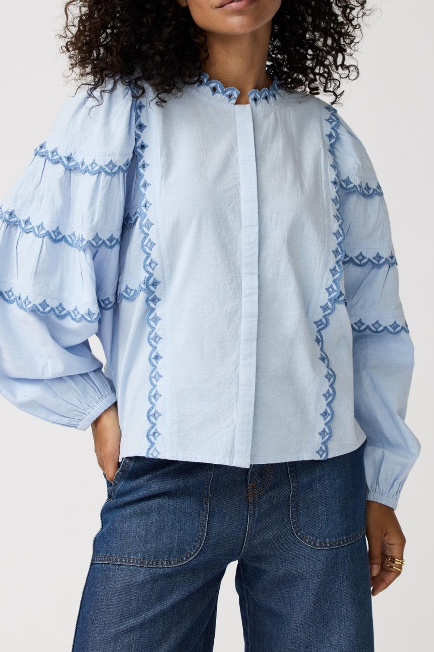 MILLY BLOUSE SKY BLUE 1