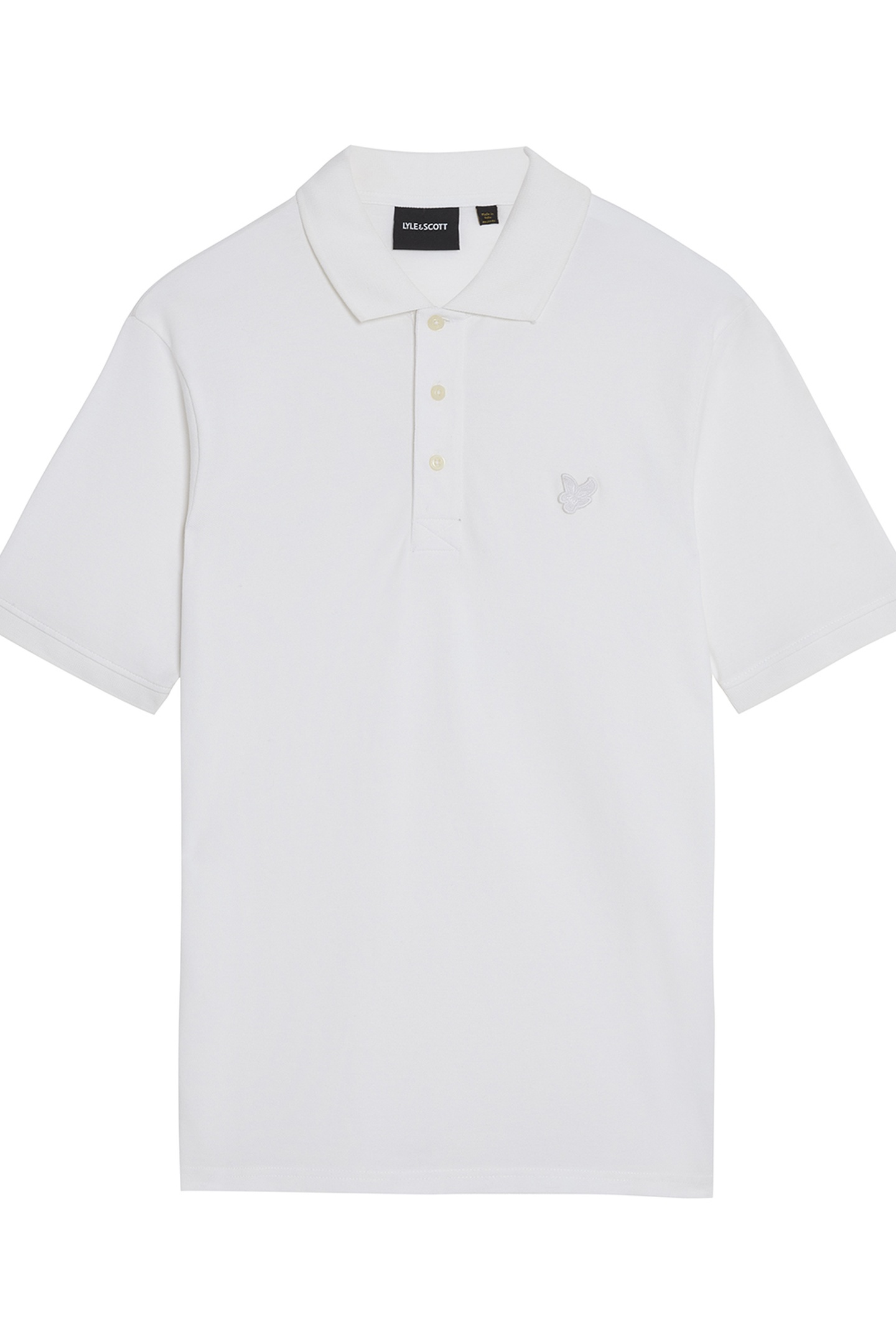 TONAL EAGLE POLO SHIRT WHITE 4