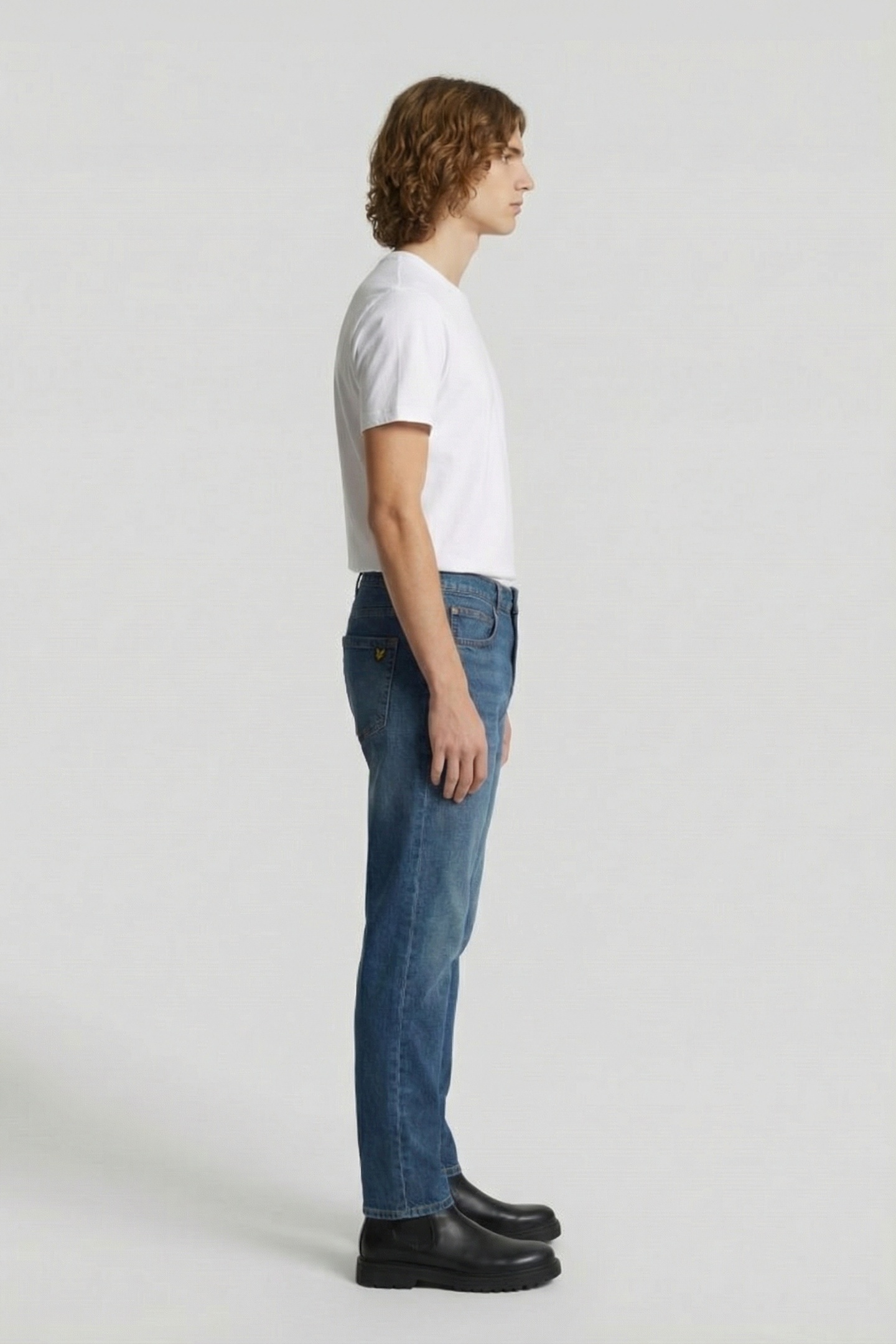 SLIM FIT DENIM STONE WASH BLUE 5