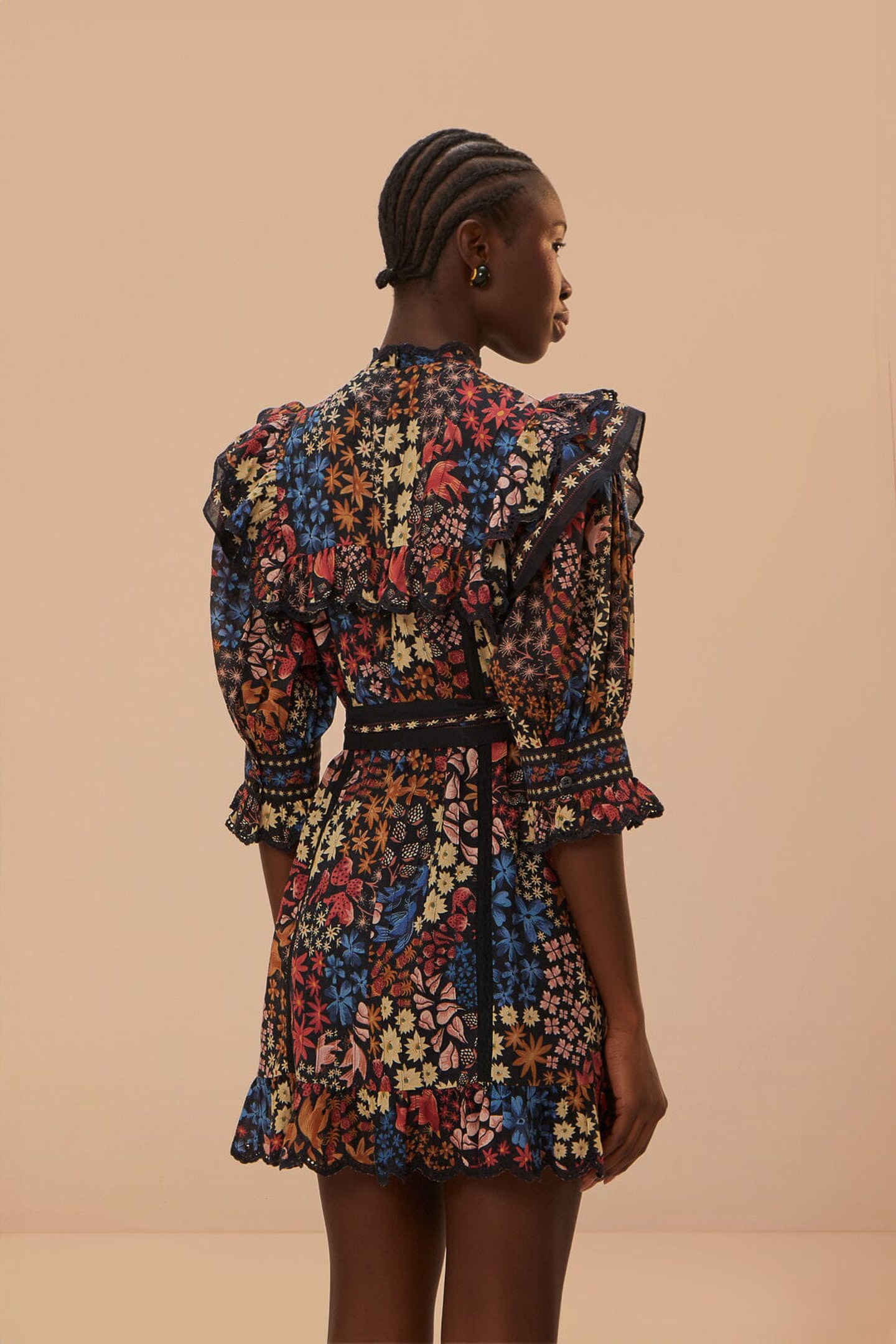 JUJUS GARDEN BLACK MINI DRESS 3