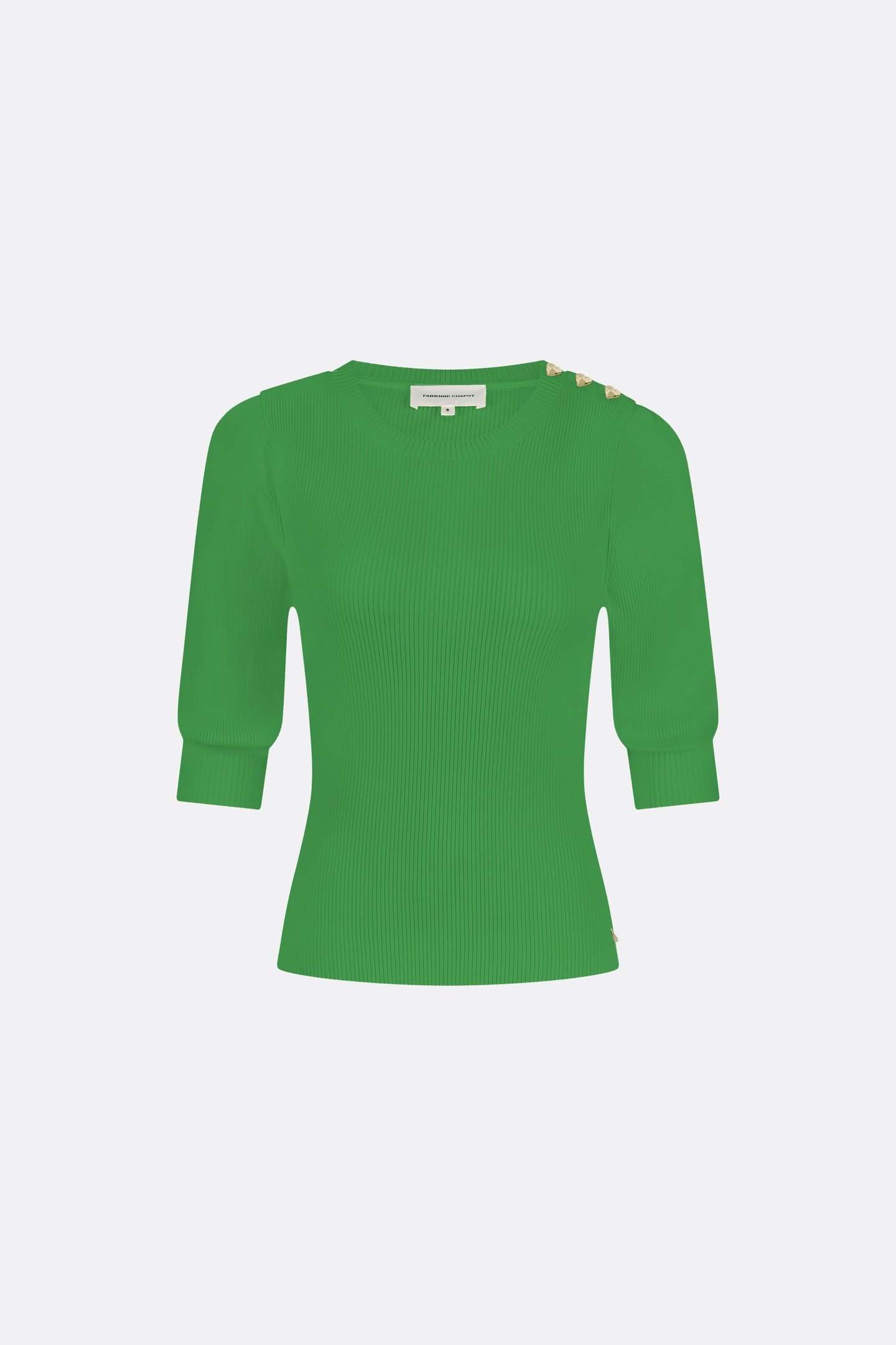 LILLIAN SHORT SLEEVE PULLOVER GREEN APPLE 1