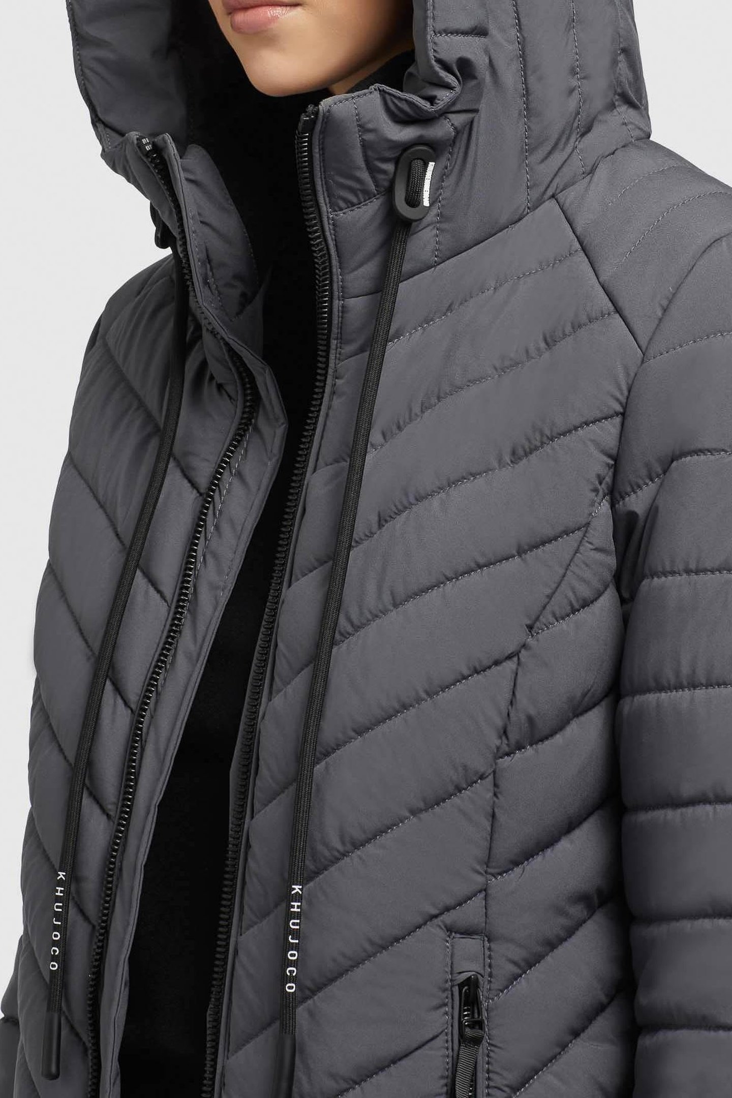 ATINE COAT CHARCOAL 10