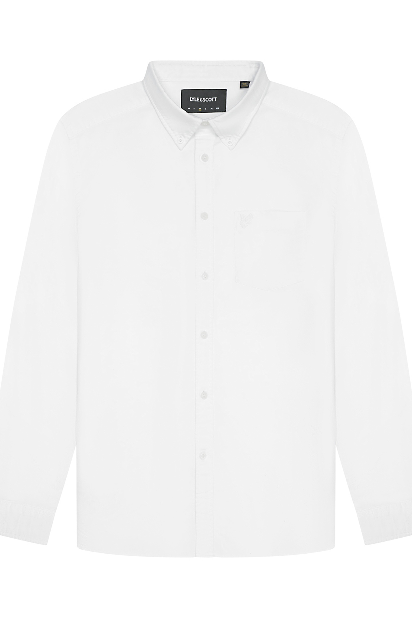 TONAL EAGLE PLAIN OXFORD SHIRT WHITE 5