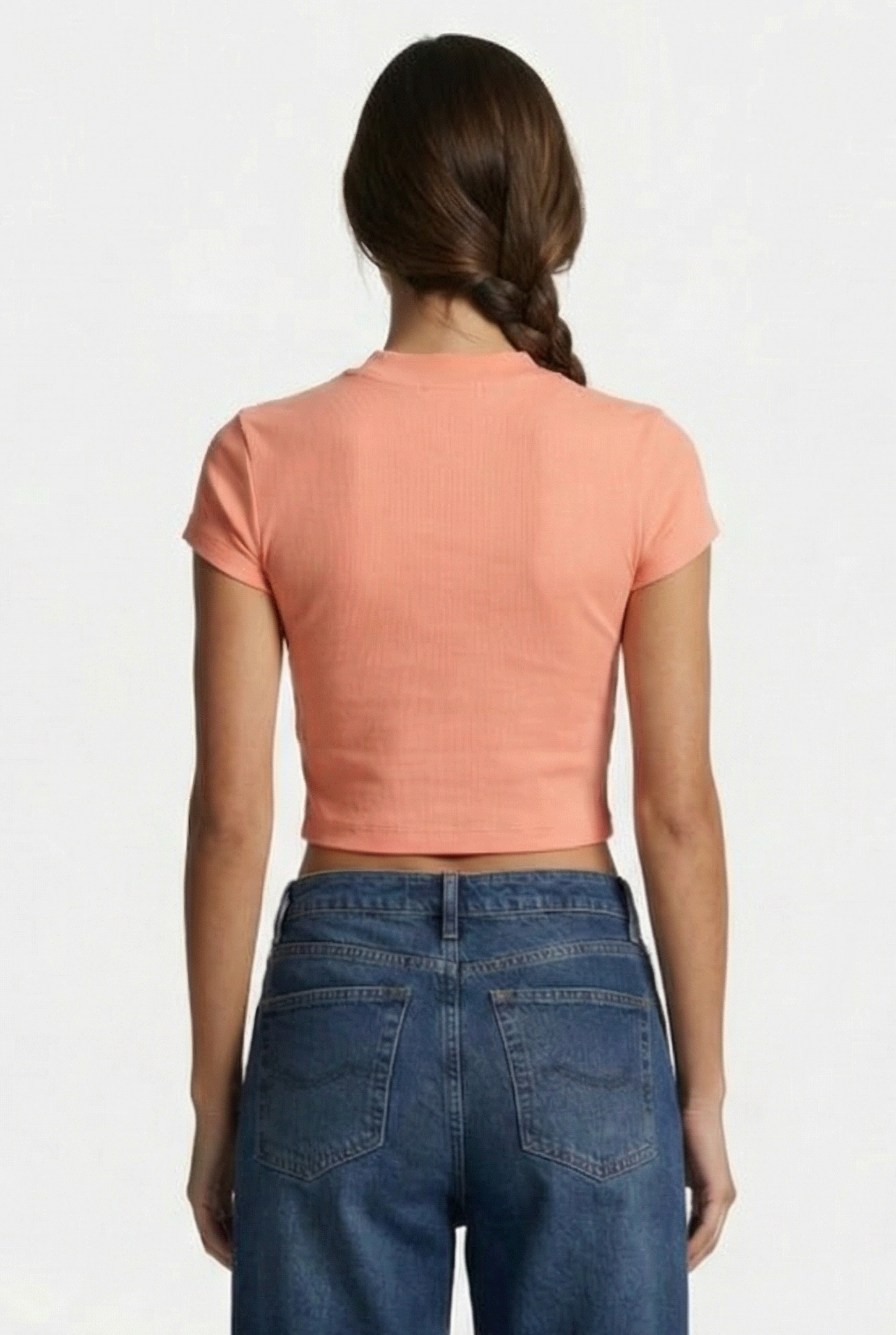 A-MONOGRAM BABY TEE SLIM FIT T-SHIRT POWDER ORANGE 2