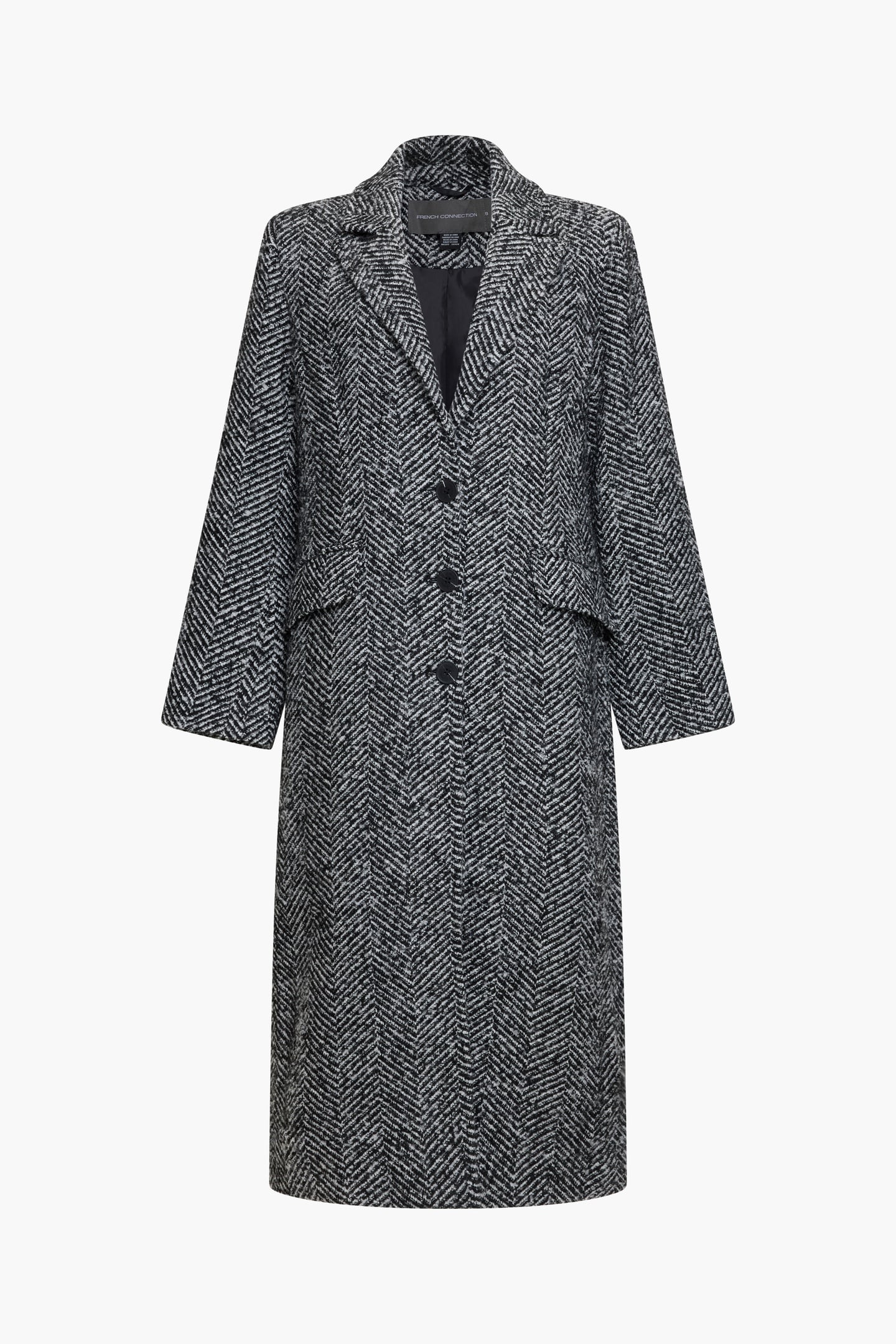 HERRINGBONE COAT W BLACK/WHITE 3