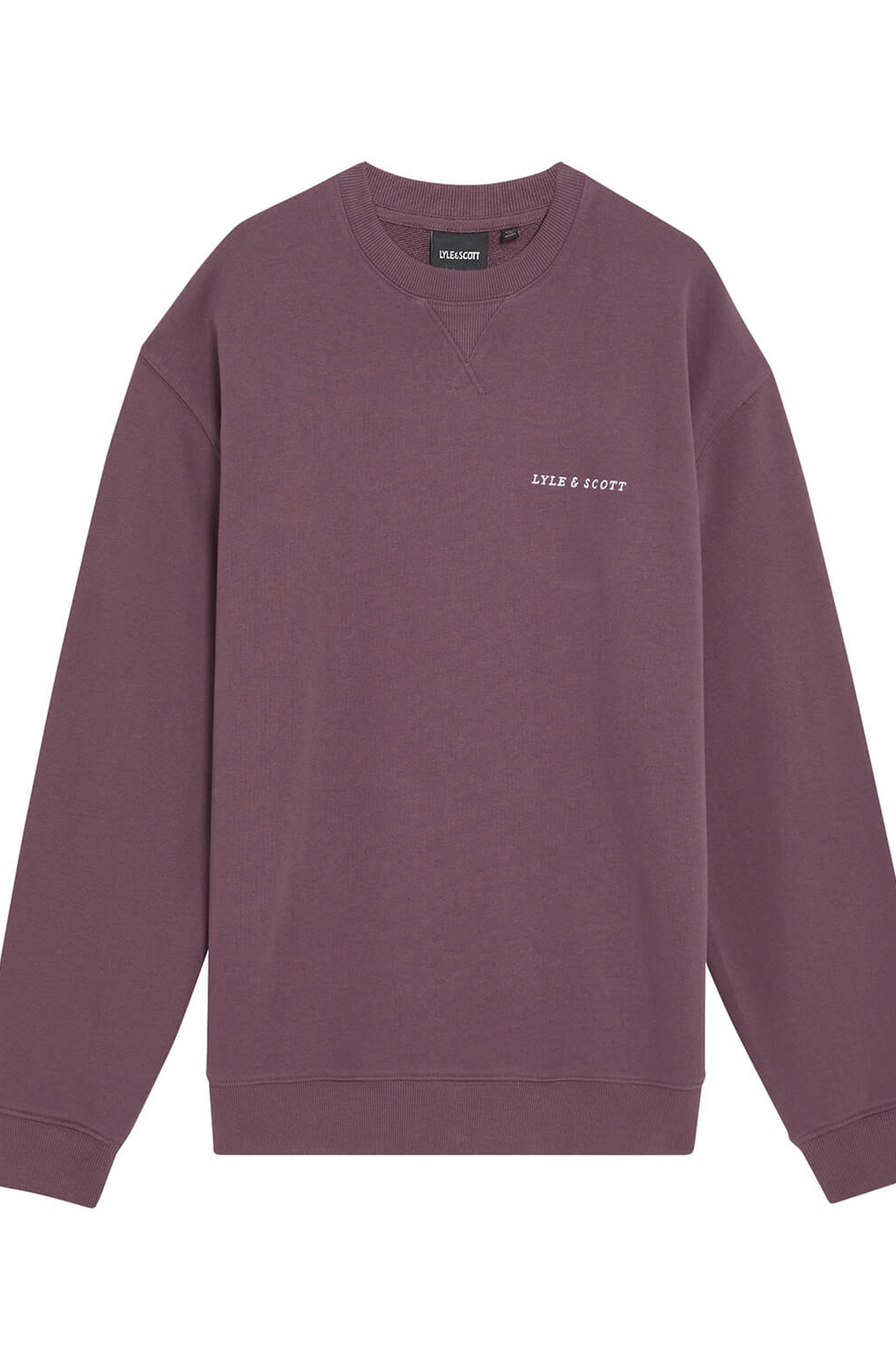 SCRIPT BRUSHBACK CREW NECK SWEATSHIRT DUSKY MAROON 4