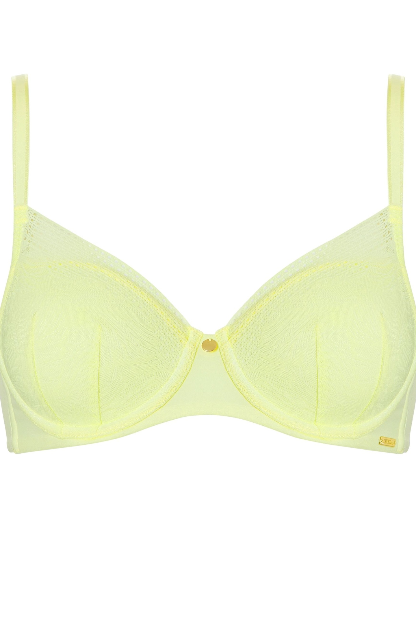 BRA TSHIRT COVERING MEMORY SOFT LACE TENDER YELLOW 1