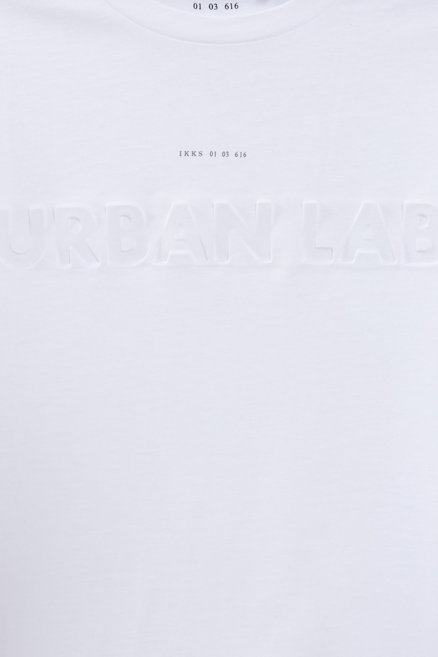 WHITE DRY FAST T-SHIRT WITH EMBOSSED SLOGAN 6