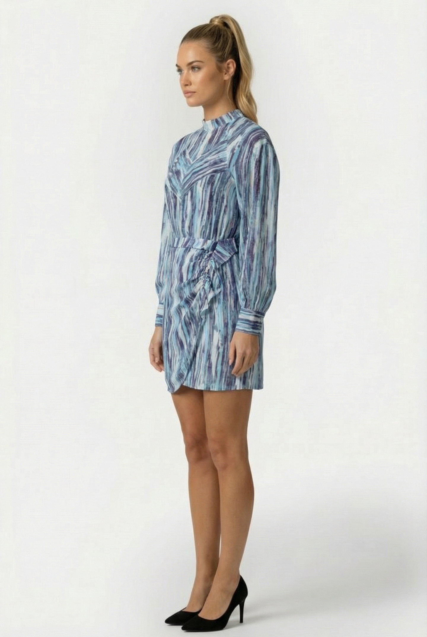 ISIARI DRESS MIXED BLUE 3