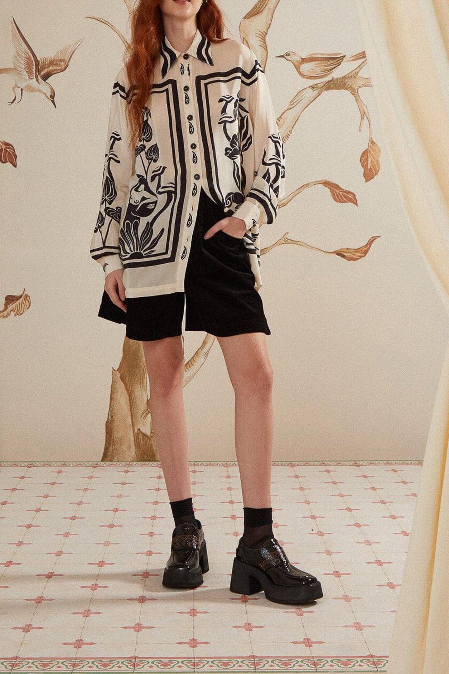 SURREAL GARDEN OFF-WHITE SHIRT 2