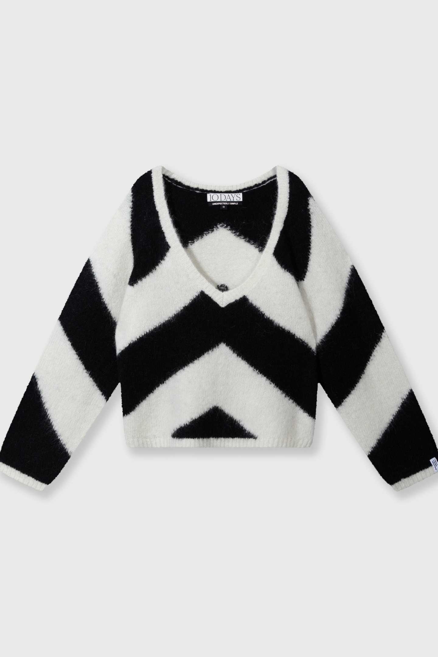 SOFT V-NECK SWEATER STRIPE 3006 3