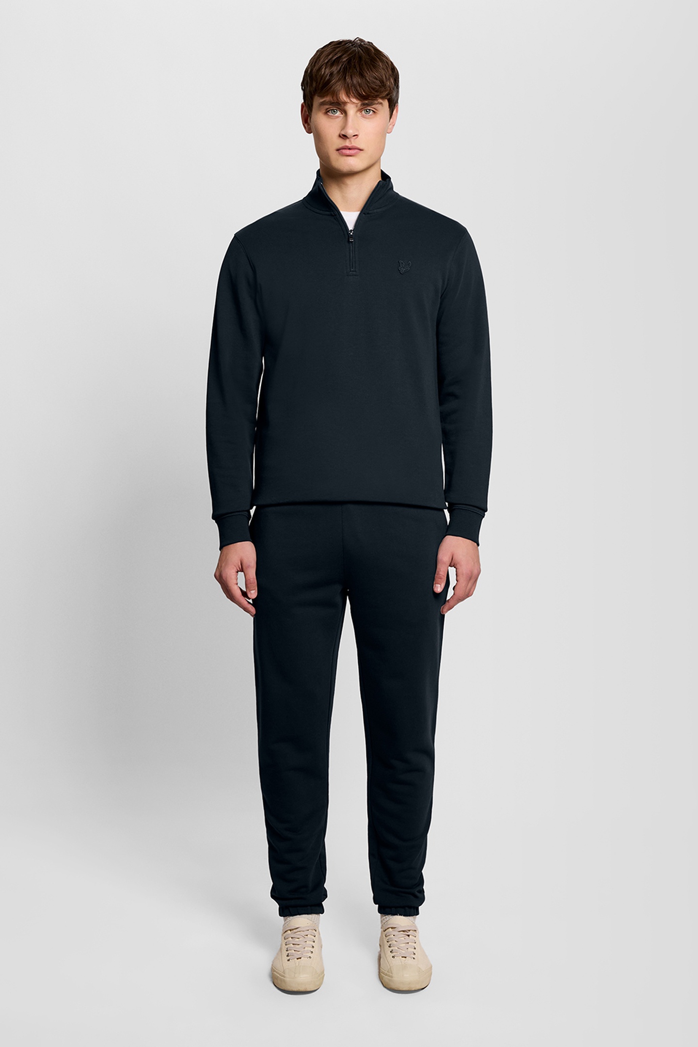 SUPERFINE QUARTER ZIP SWEATSHIRT DARK NAVY 2