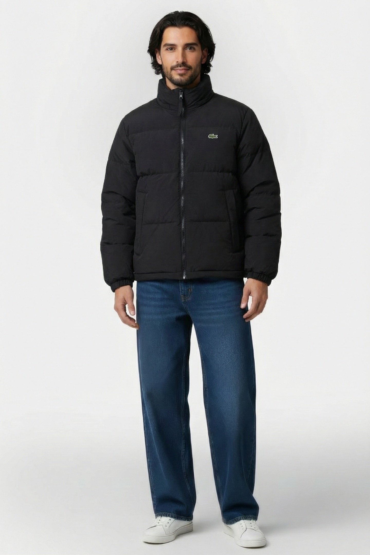 WATER-REPELLENT HOODED DOWN JACKET BLACK 1