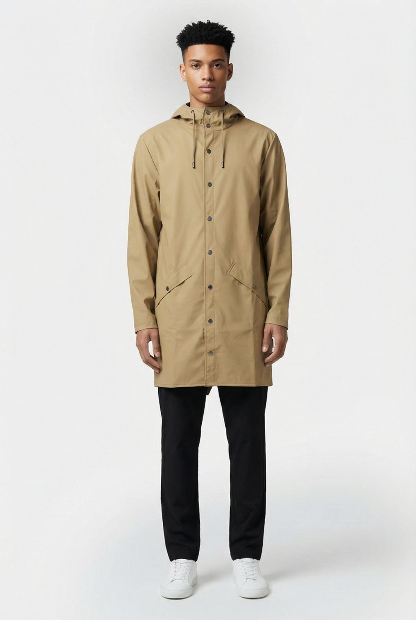 LONG JACKET W3 KHAKI UNISEX 4