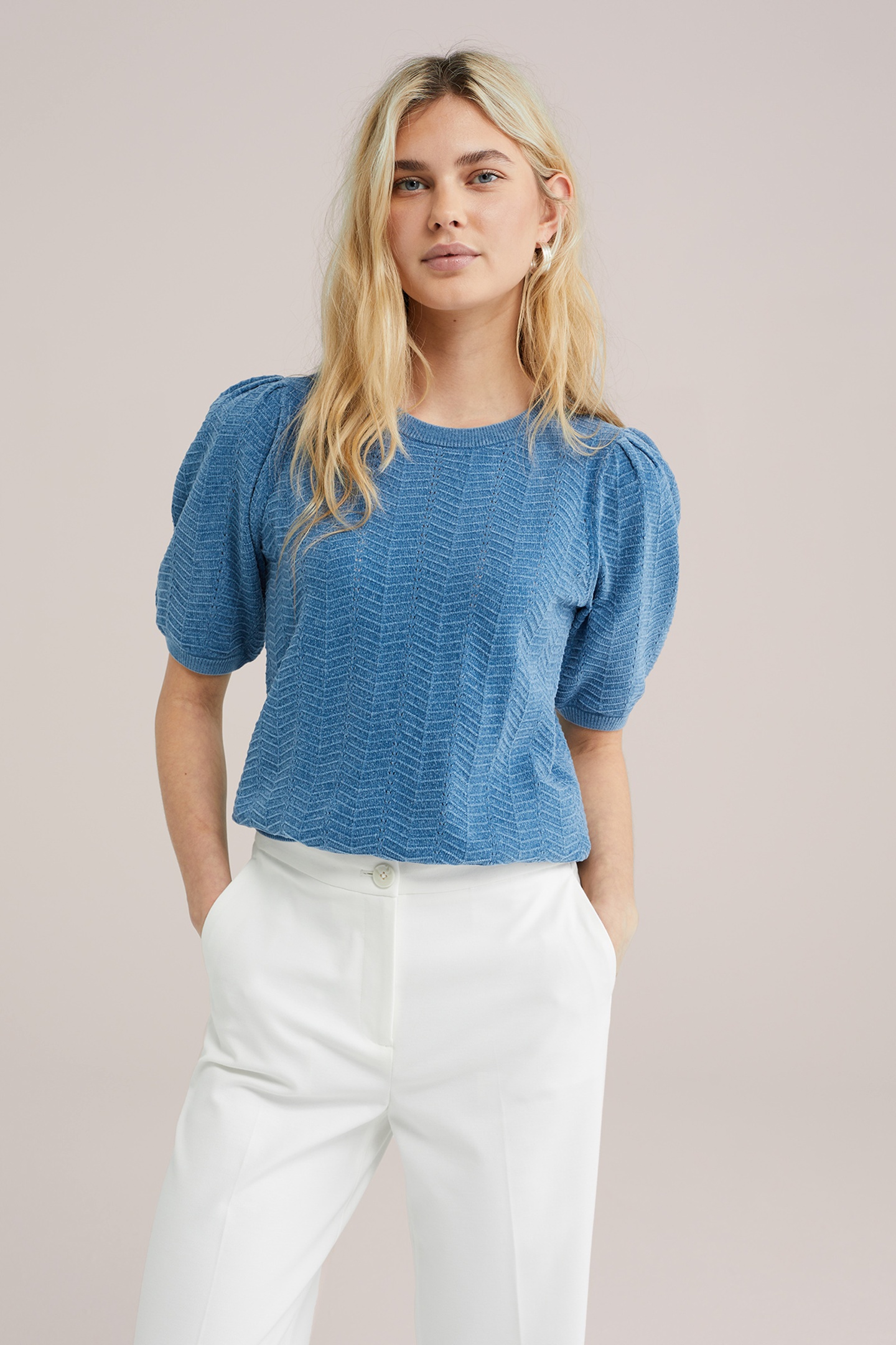 KNITTED PULLOVER ICE BLUE 10