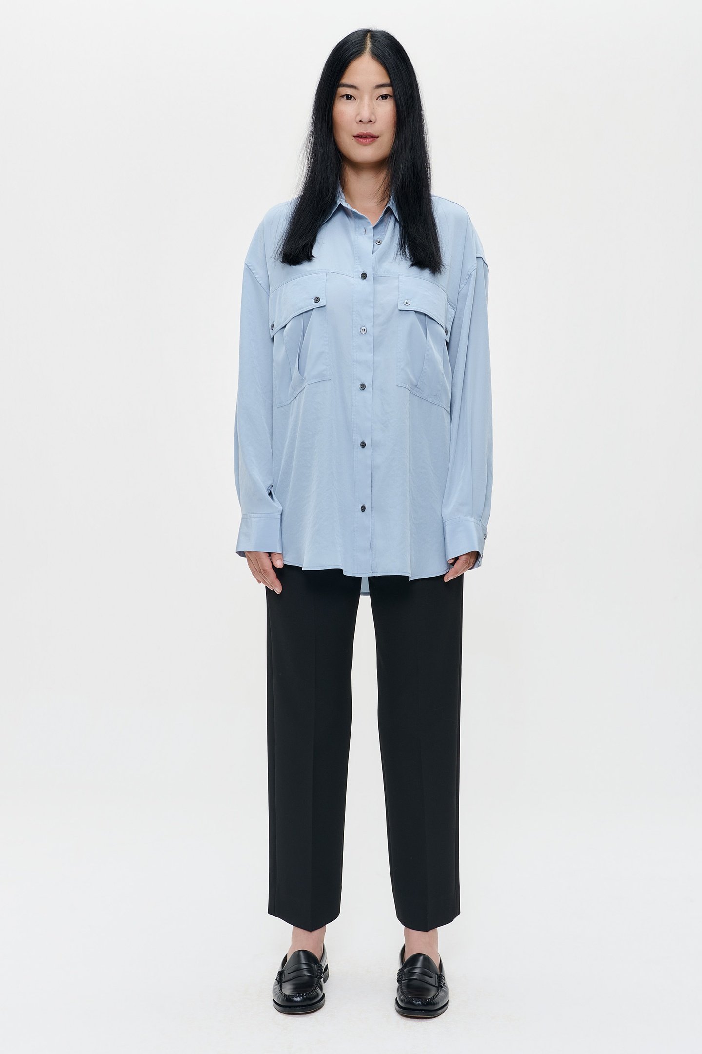 TECHNOSILK CARGO SHIRT BLUE HAZE by ZENGGI