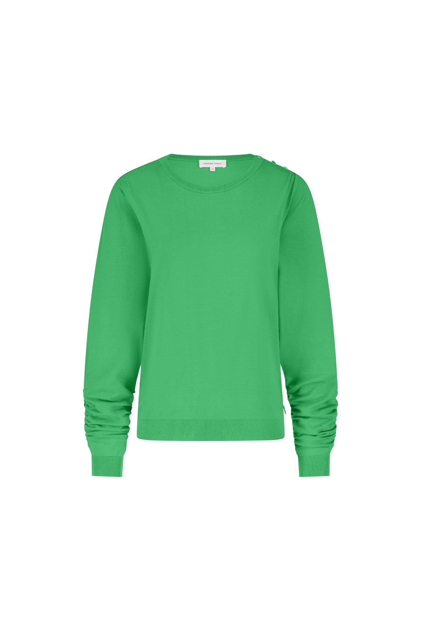 MOLLY SCRUNCH PULLOVER GREEN APPLE 1