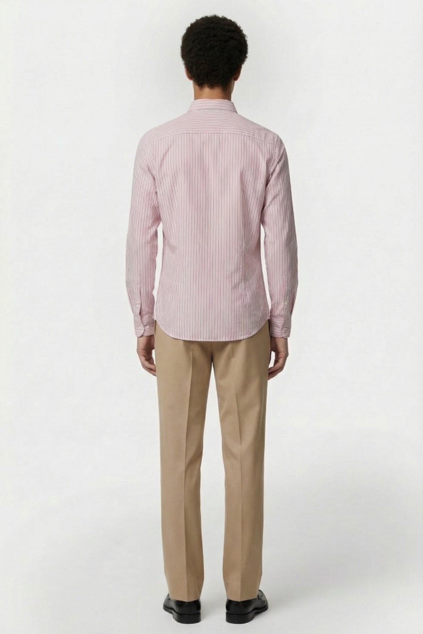 ESSENTIAL STRIPE POPLIN SHIRT MYSTIC PINK WHITE STRIPE 2