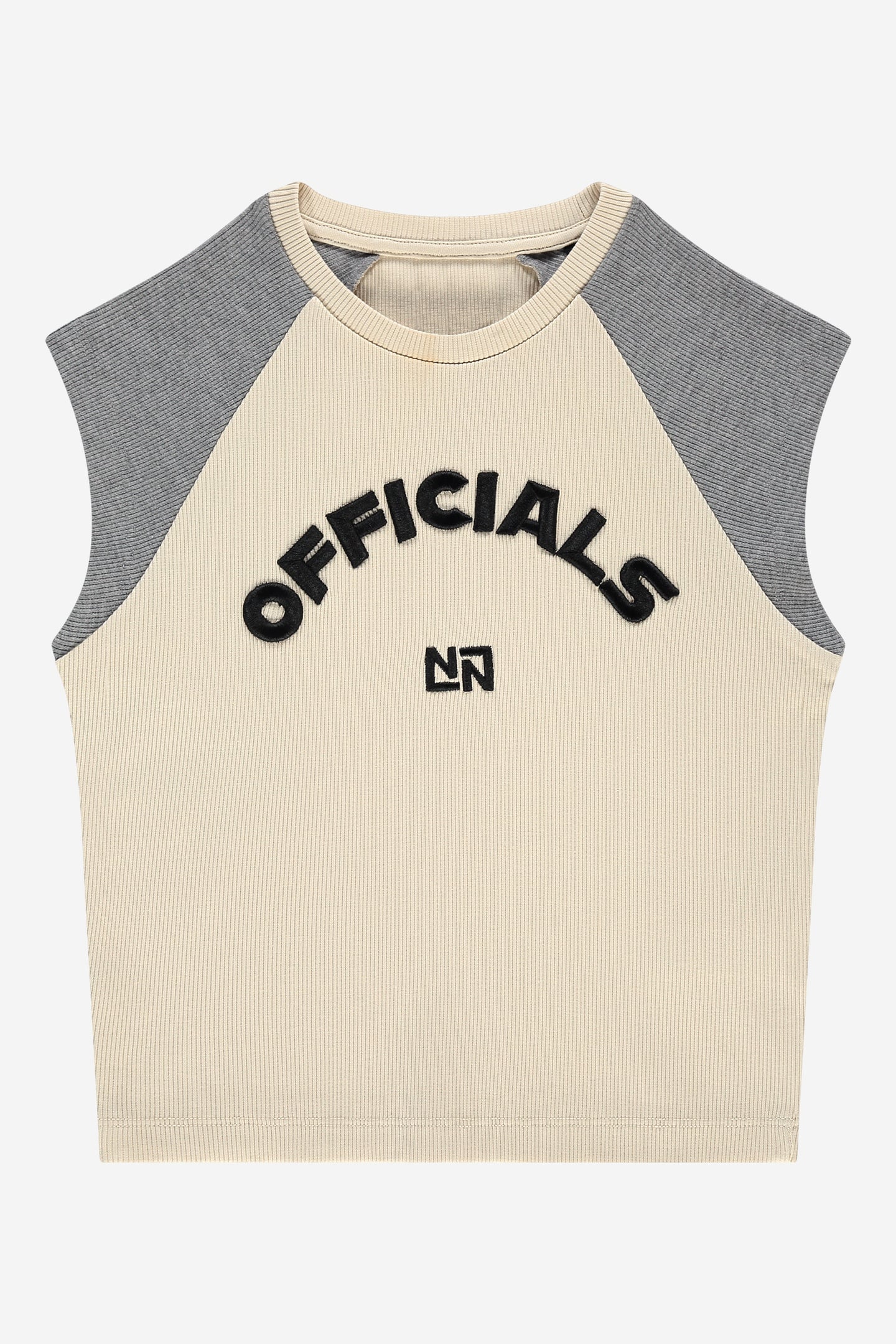 OFFICIALS RAGLAN RIB TOP WOOD ASH/DARK GREY MELANGE 3
