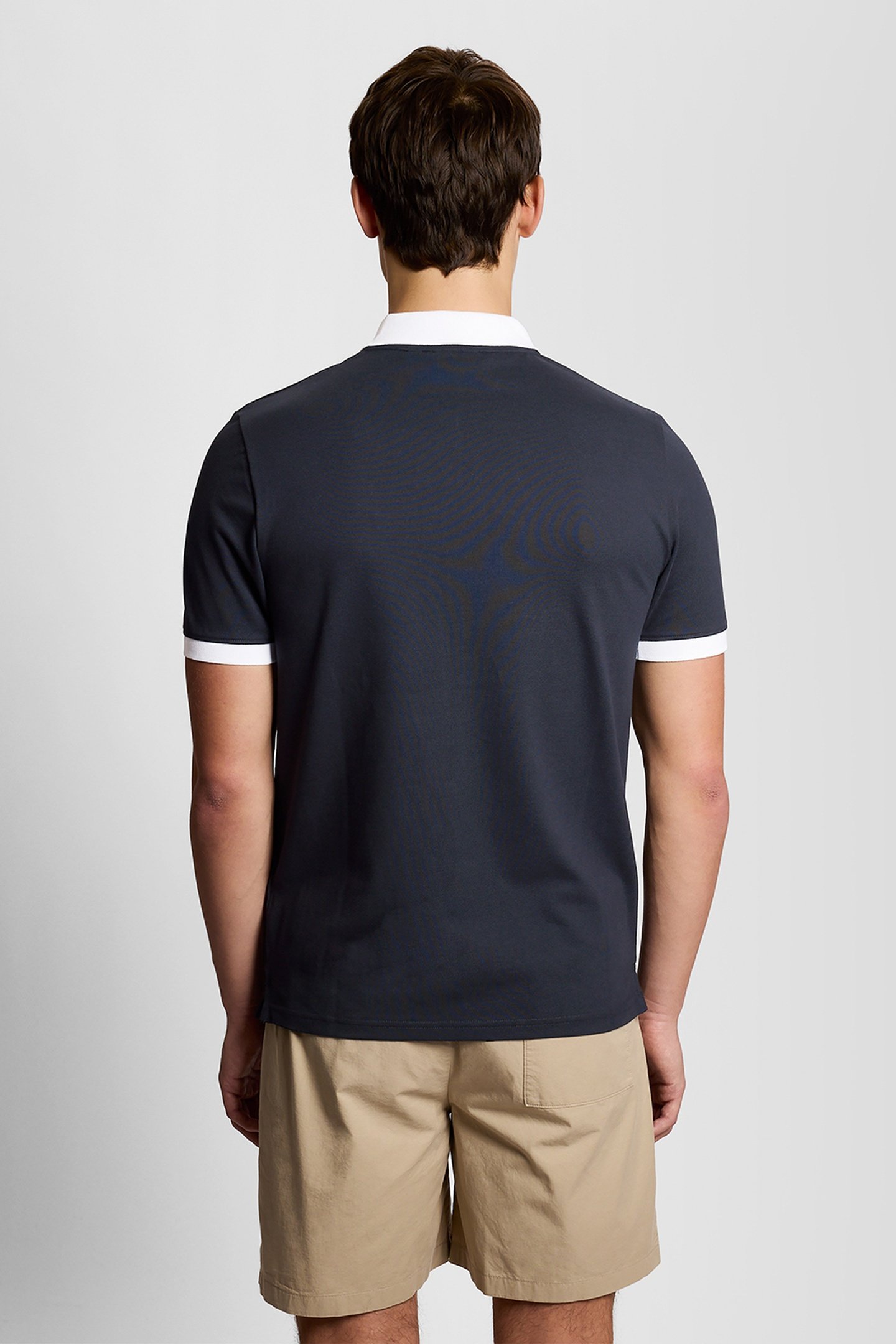 SUPERFINE RINGER POLO SHIRT DARK NAVY/WHITE 3