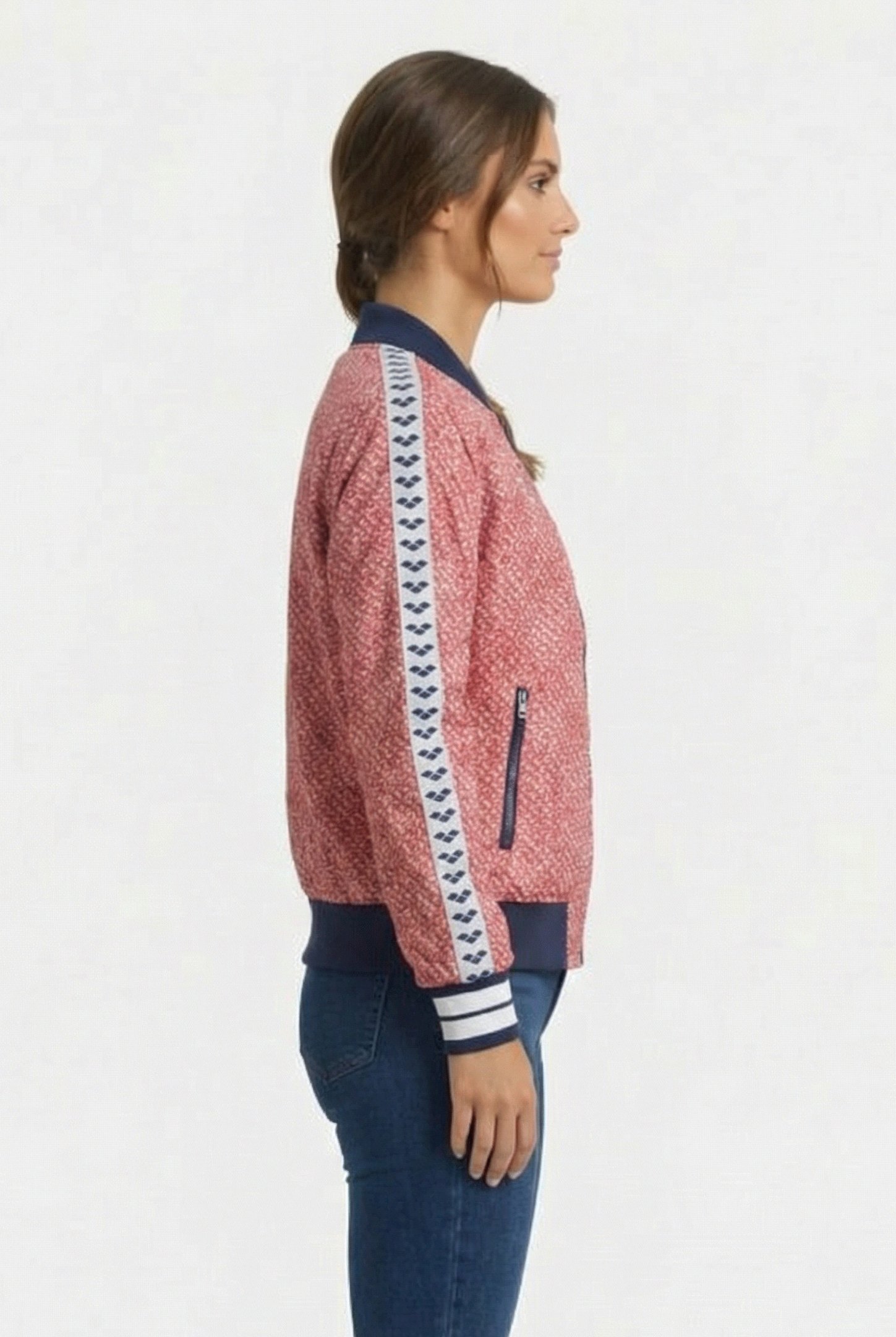 UNISEX BOMBER TEAM DIAMONDS WHITE RED NAVY 5