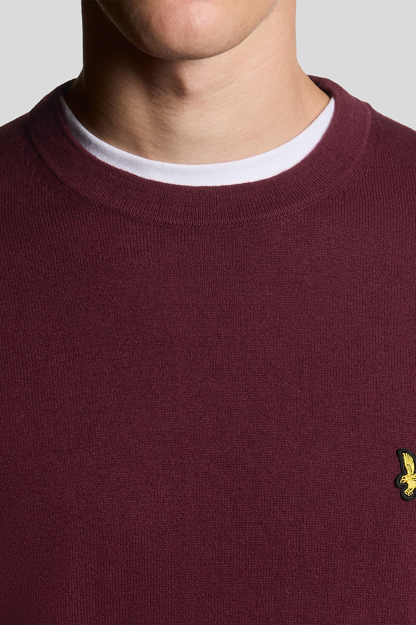 COTTON MERINO CREW NECK JUMPER PORT 5