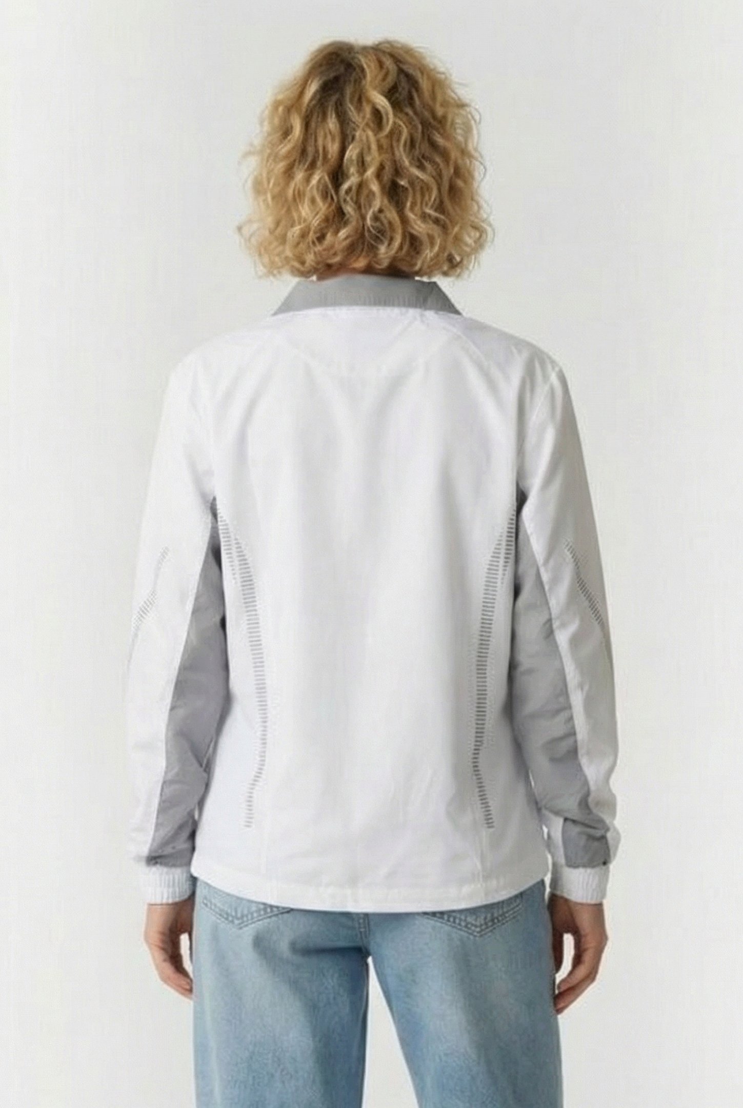 UNISEX TL WARM UP JACKET WHITE-GREY 3