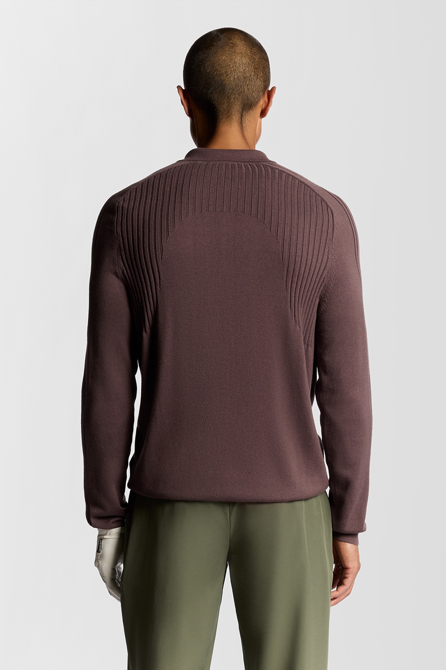 GOLF LONG SLEEVE KNITTED POLO BERRY 3